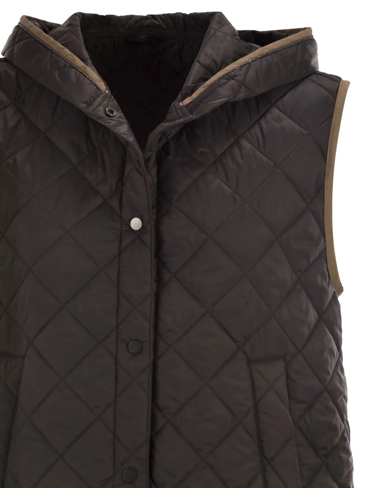 Brunello Cucinelli Lightweight Opaque Nylon Quilted Gilet W
