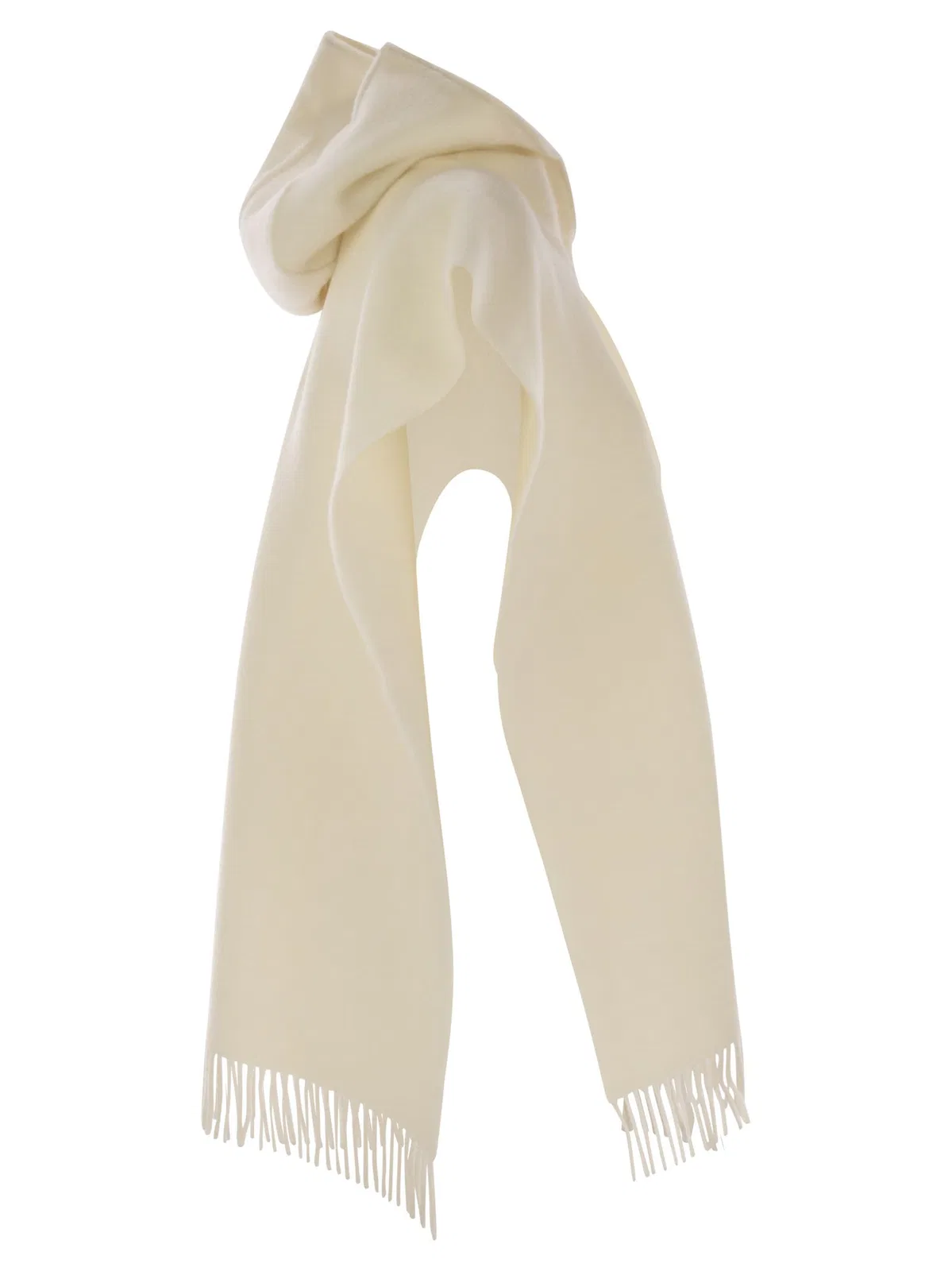 Brunello Cucinelli Double Knit Wool And Cashmere Poncho Wit