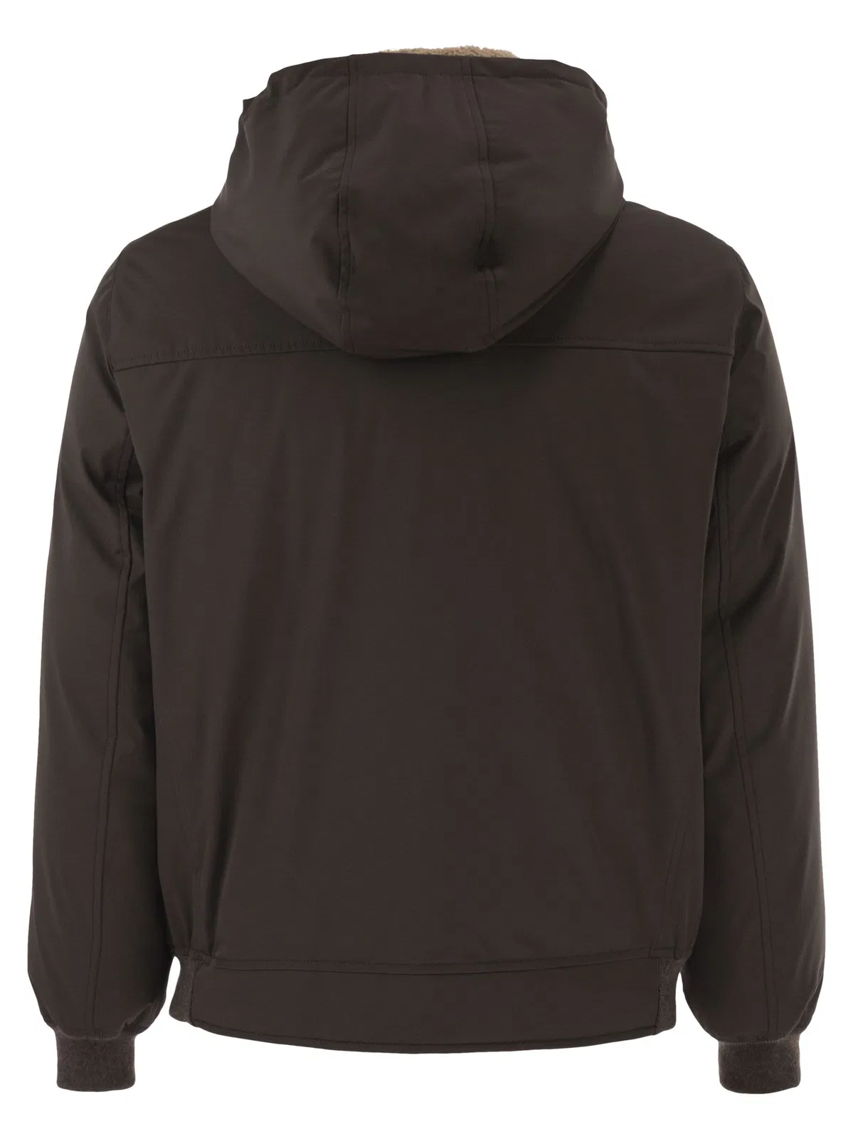 Brunello Cucinelli Padded Hooded Bomber Jacket With Shearli
