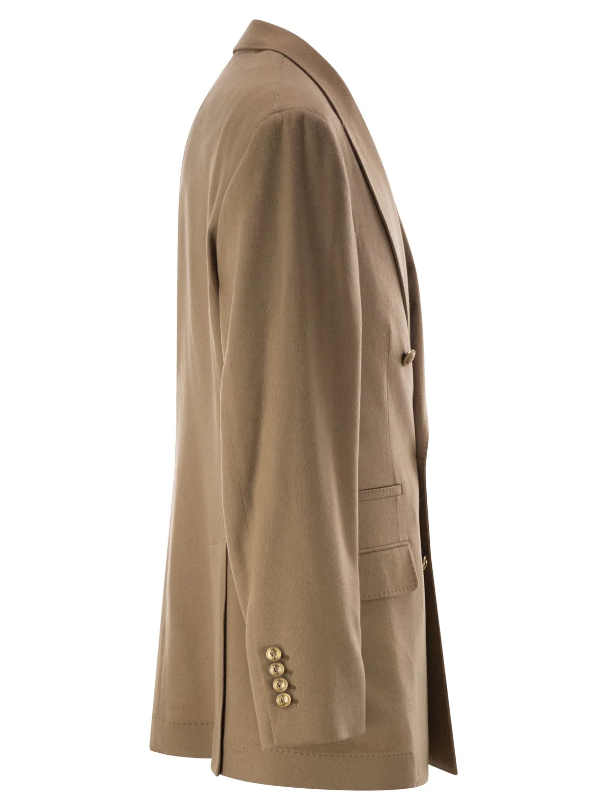 Brunello Cucinelli Double-Breasted Pure Camel Hair Blazer W