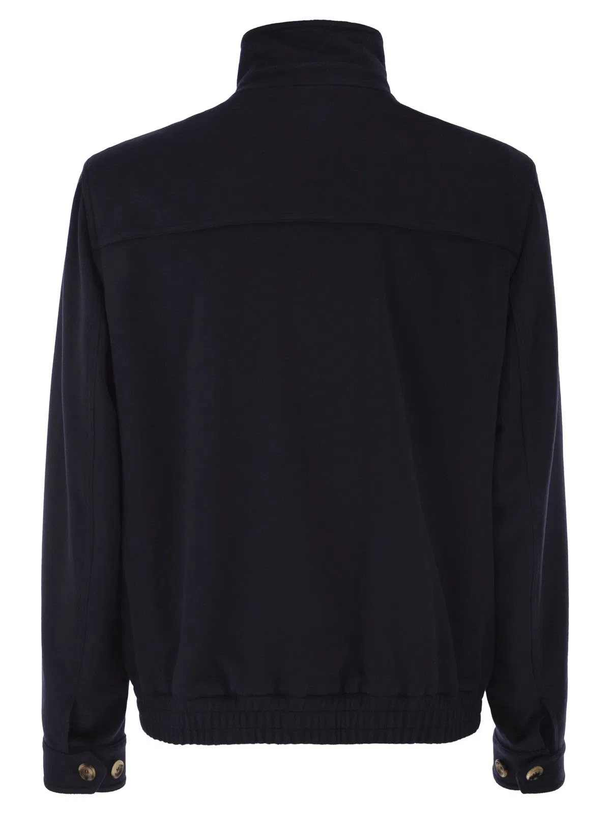 Brunello Cucinelli Virgin Wool Bomber Jacket With Stand Col