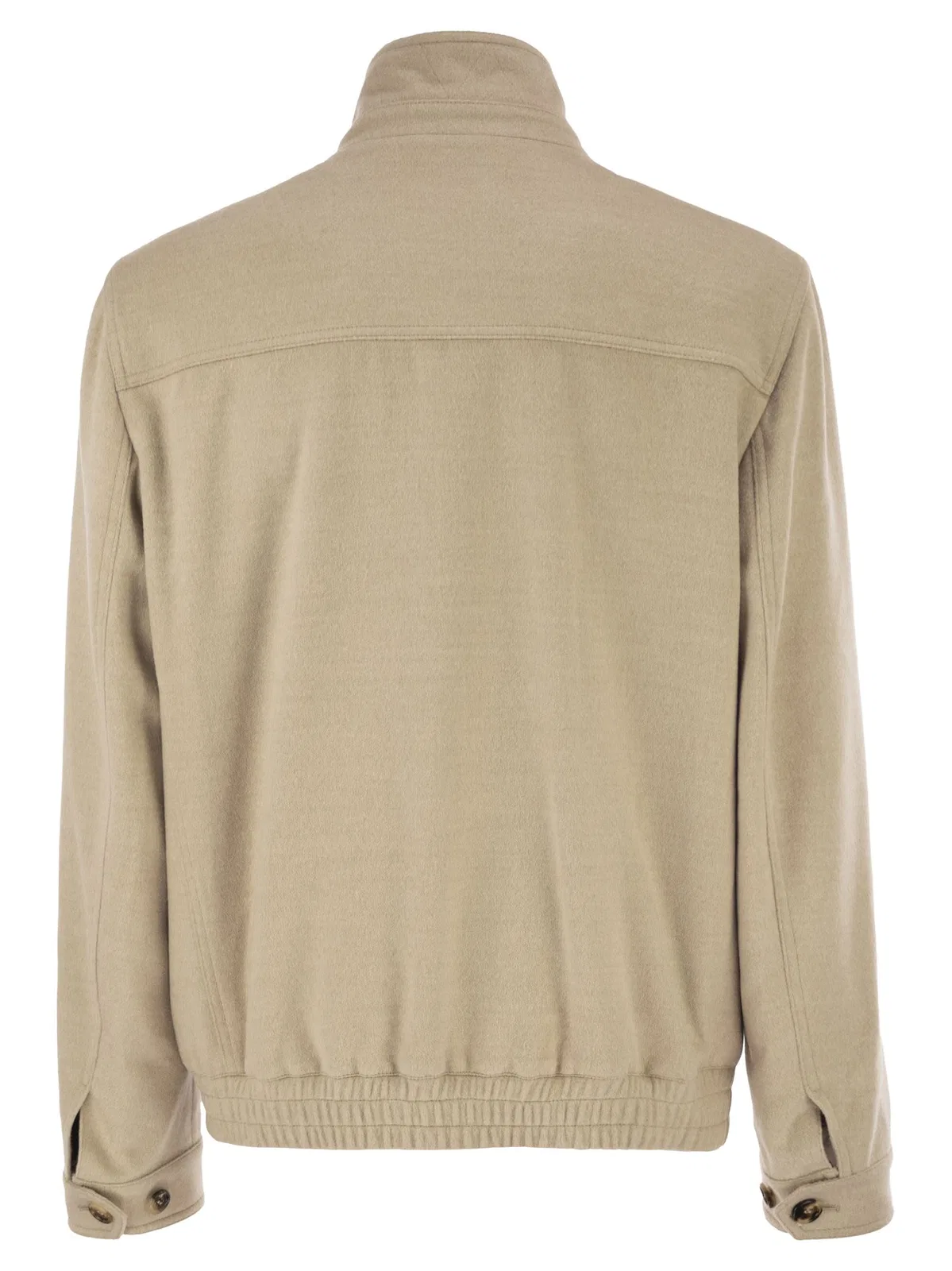 Brunello Cucinelli Virgin Wool Bomber Jacket With Stand Col