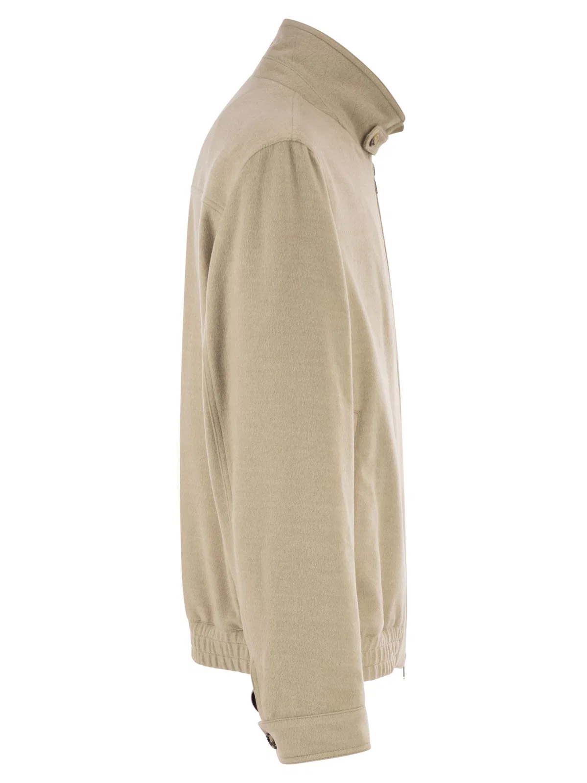 Brunello Cucinelli Virgin Wool Bomber Jacket With Stand Col