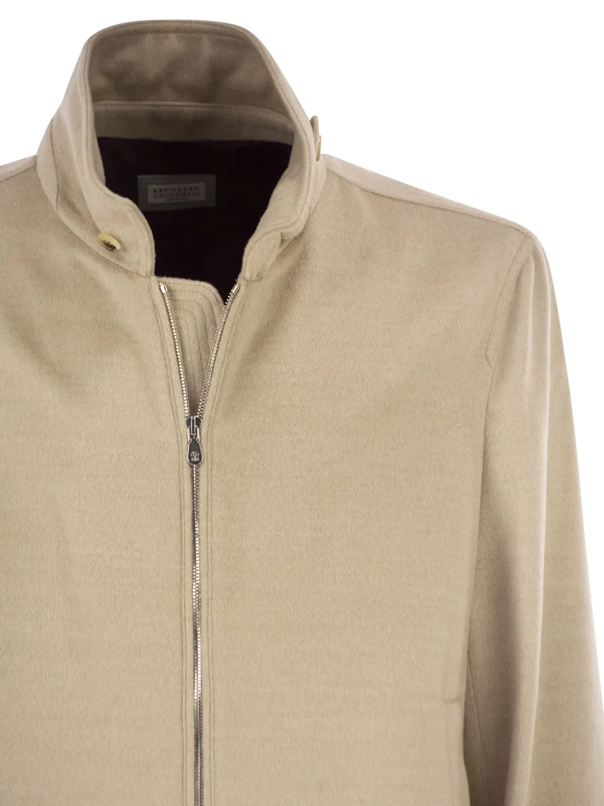 Brunello Cucinelli Virgin Wool Bomber Jacket With Stand Col
