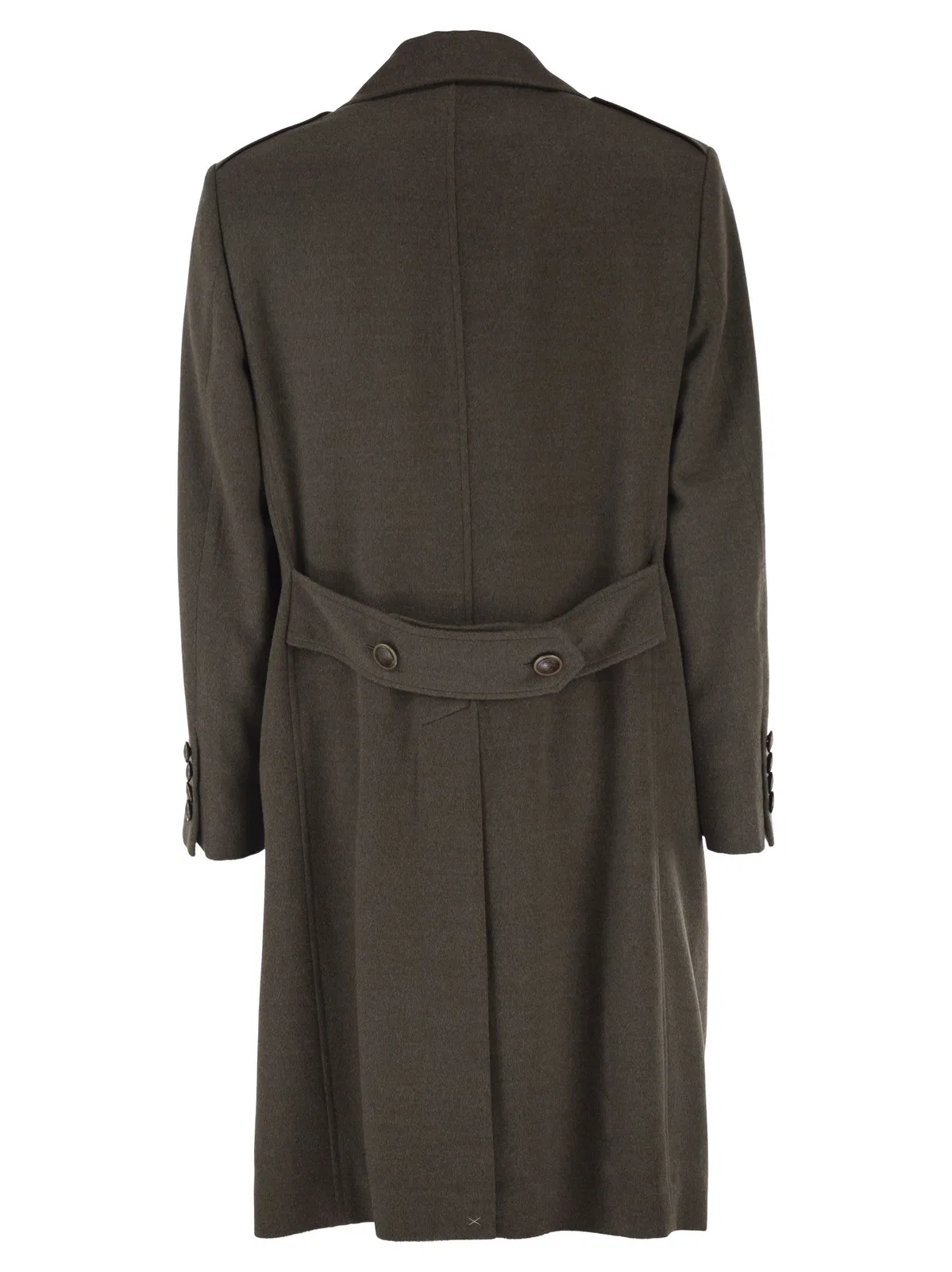 Brunello Cucinelli Double-Breasted Pure Wool Tailored Coat