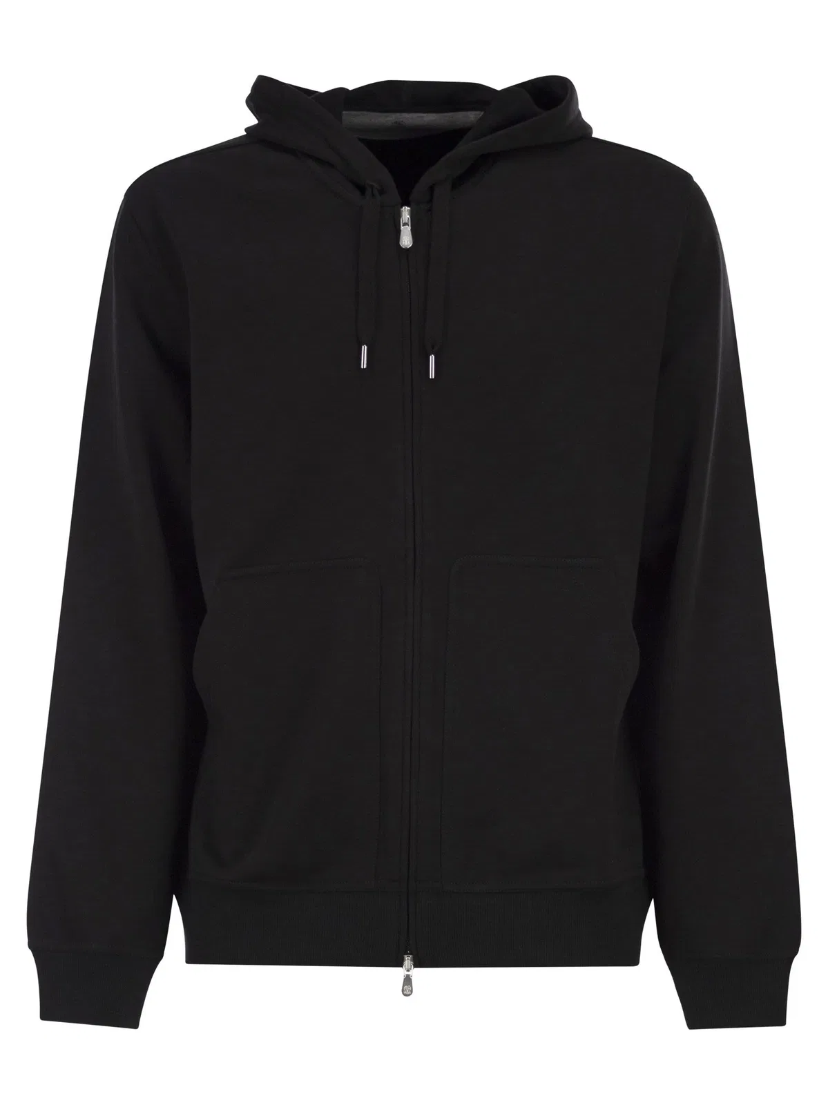 Brunello Cucinelli Cotton Fleece Topwear With Zip And Hood