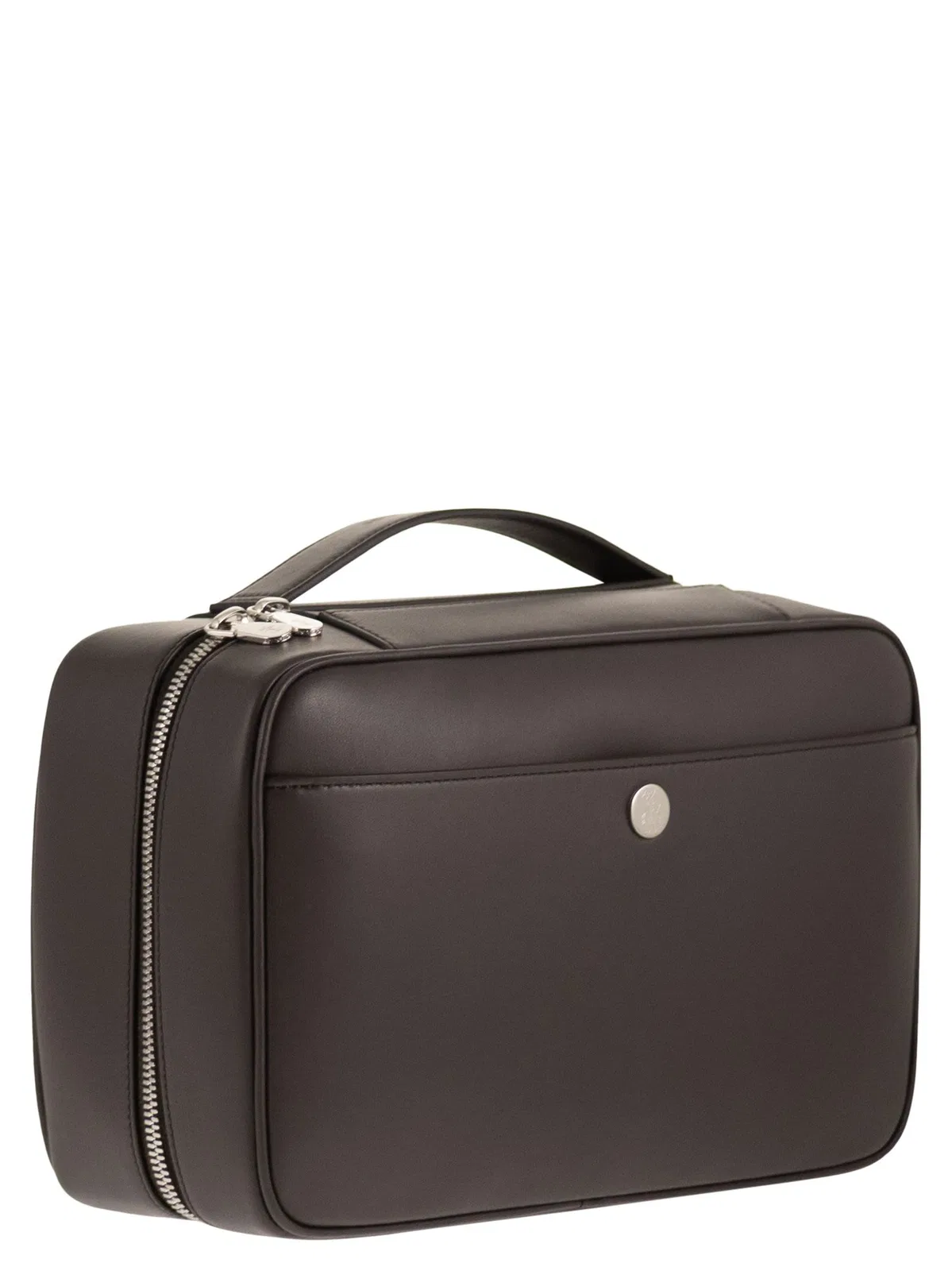 Brunello Cucinelli Smooth Leather Beauty Case With Logo