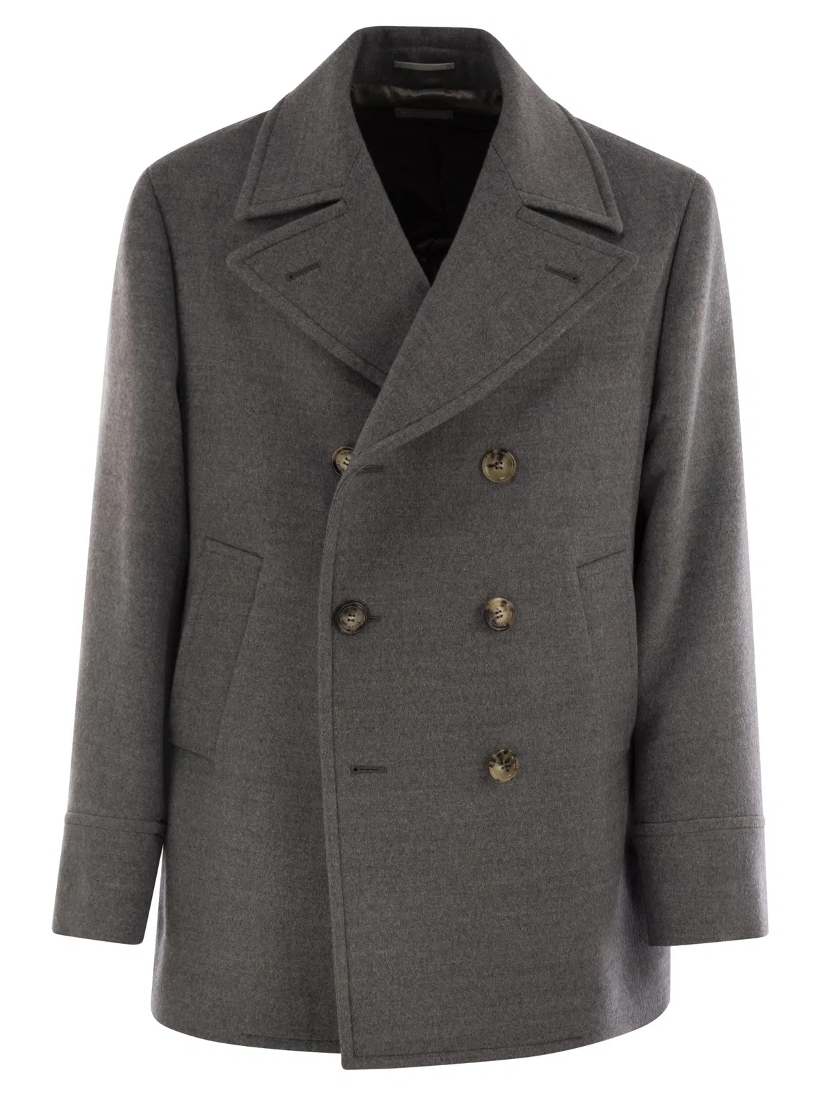 Brunello Cucinelli One-And-A-Half-Breasted Wool Coat