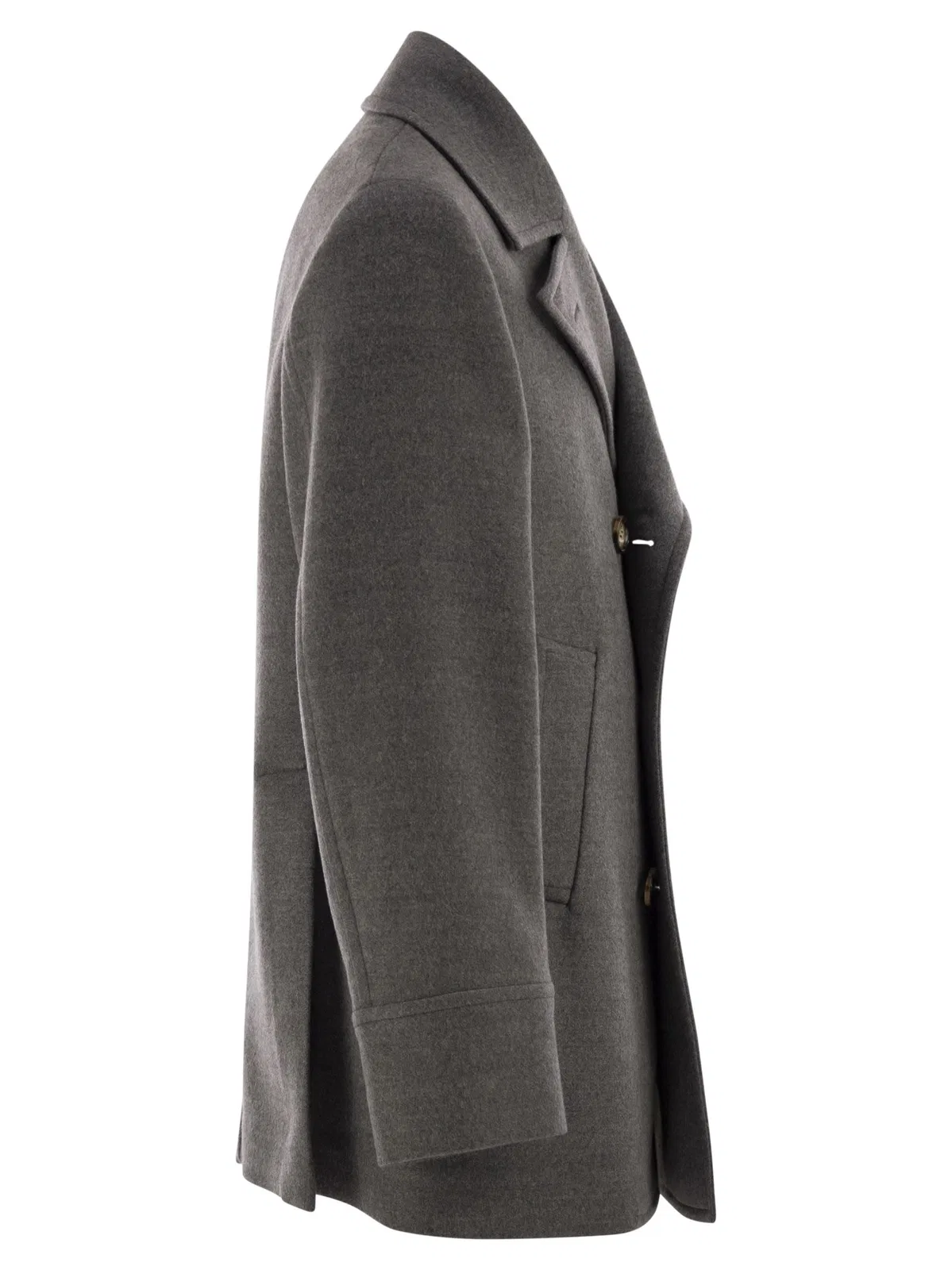 Brunello Cucinelli One-And-A-Half-Breasted Wool Coat