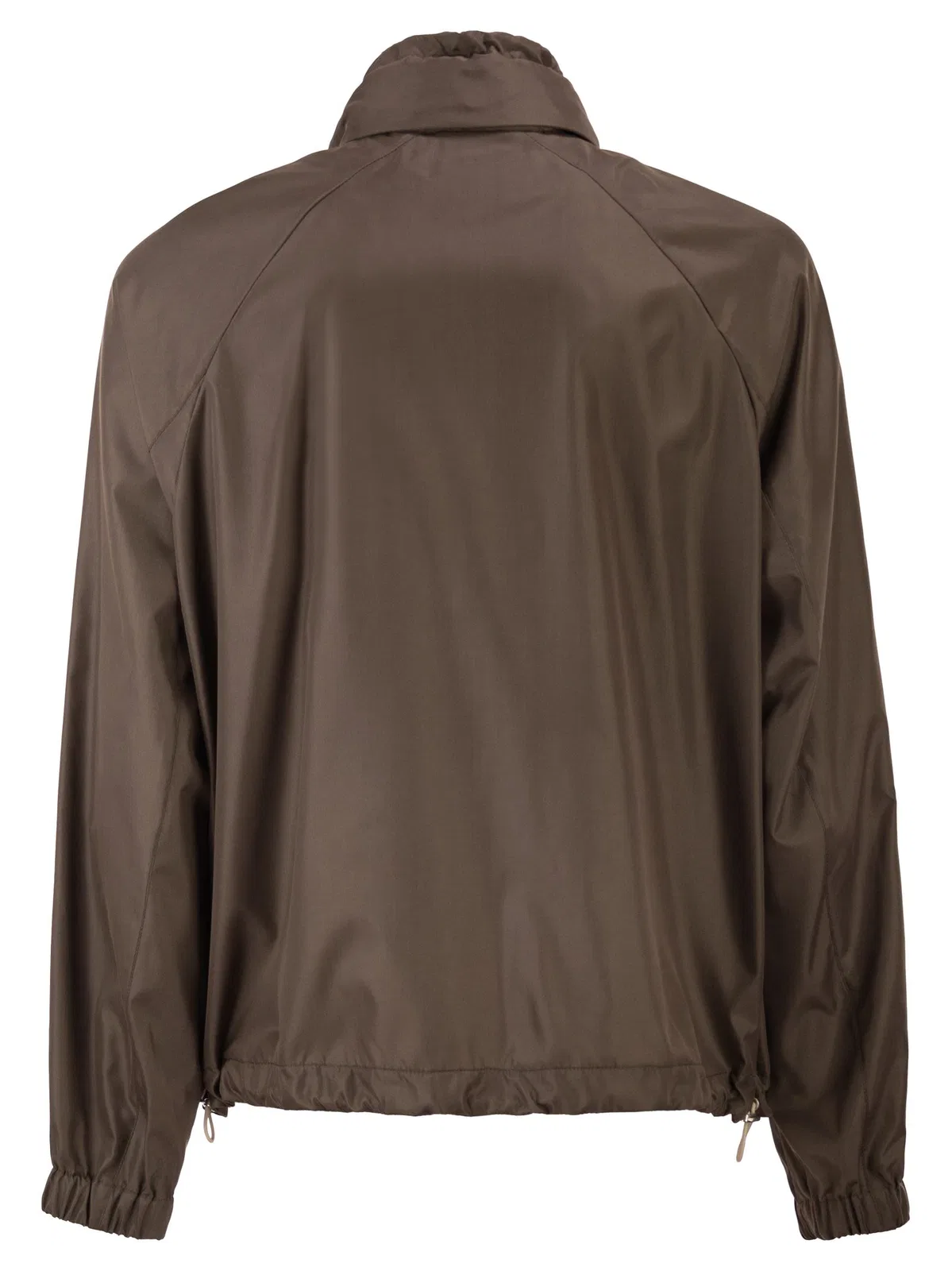 Brunello Cucinelli Unlined Jacket In Membrane Silk
