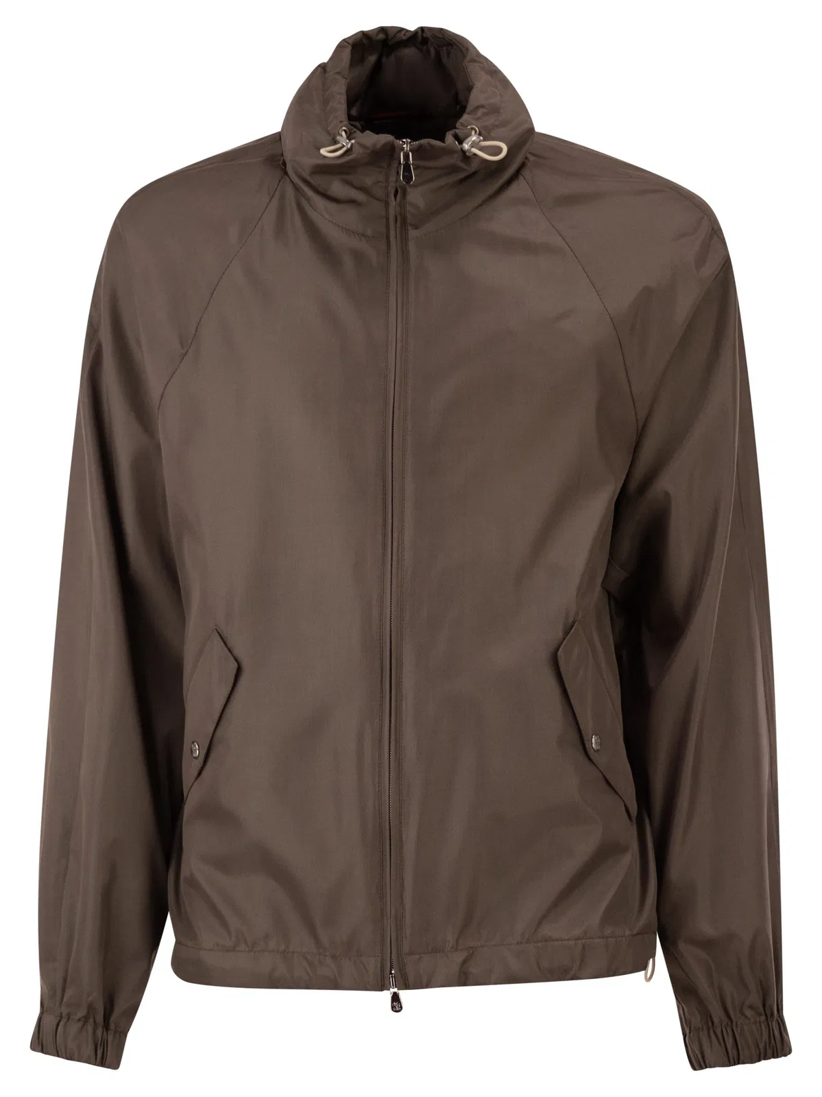 Brunello Cucinelli Unlined Jacket In Membrane Silk