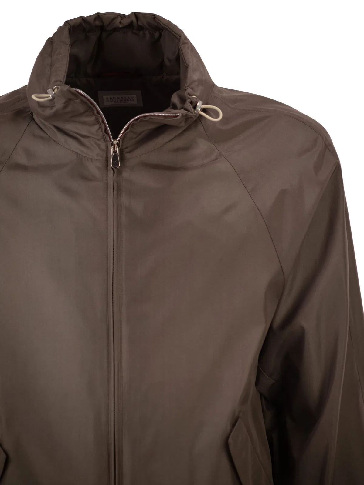 Brunello Cucinelli Unlined Jacket In Membrane Silk