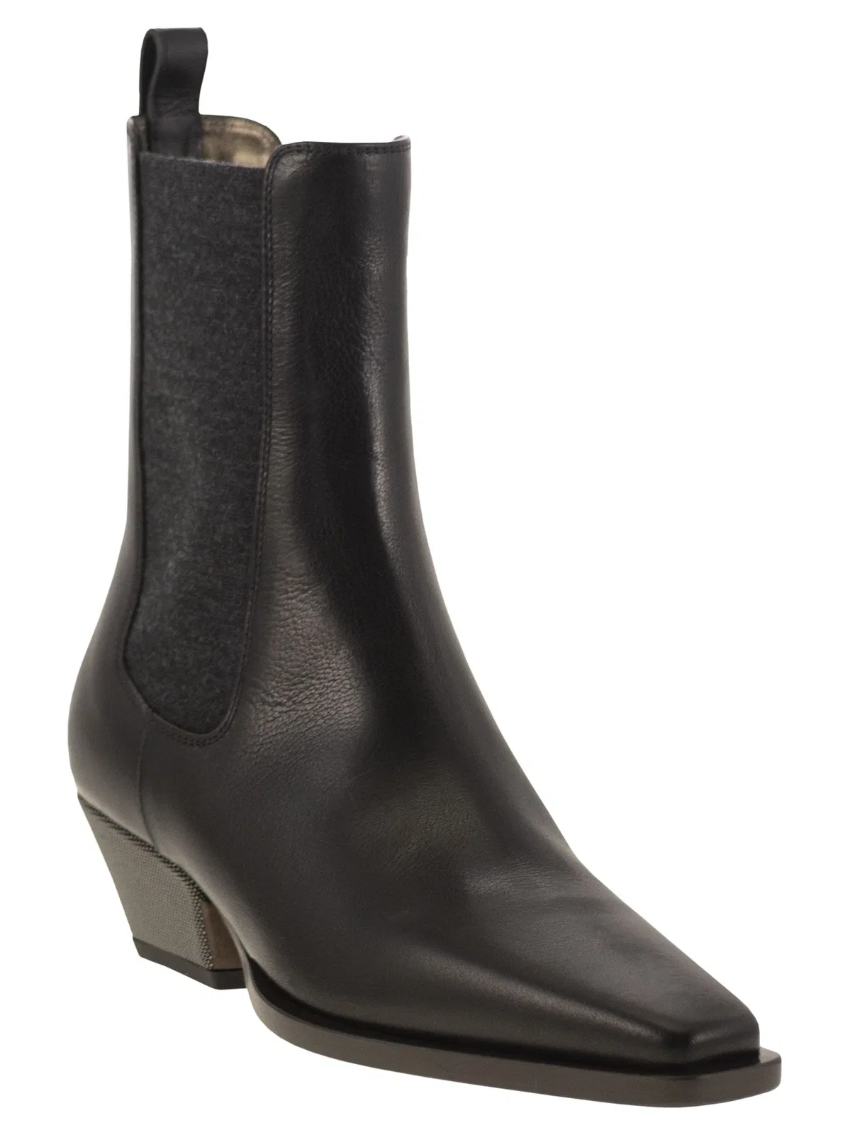 Brunello Cucinelli Classic Leather Chelsea Boot With Precio