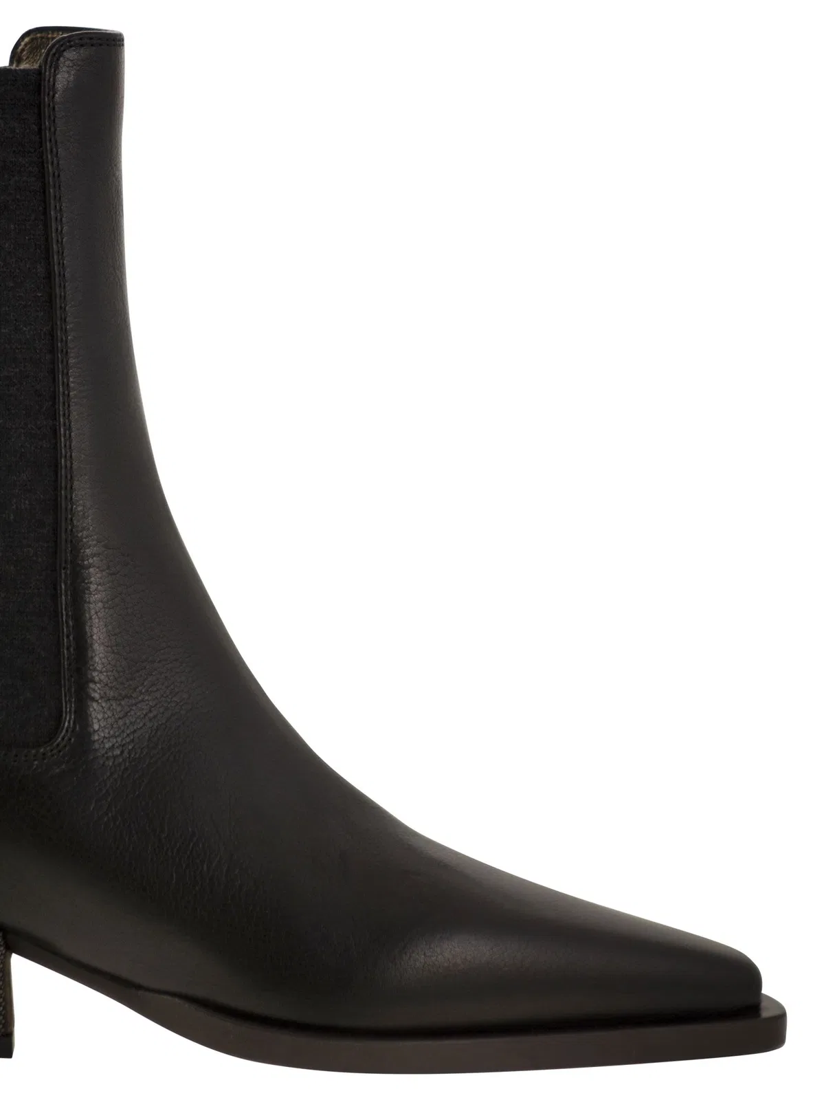 Brunello Cucinelli Classic Leather Chelsea Boot With Precio