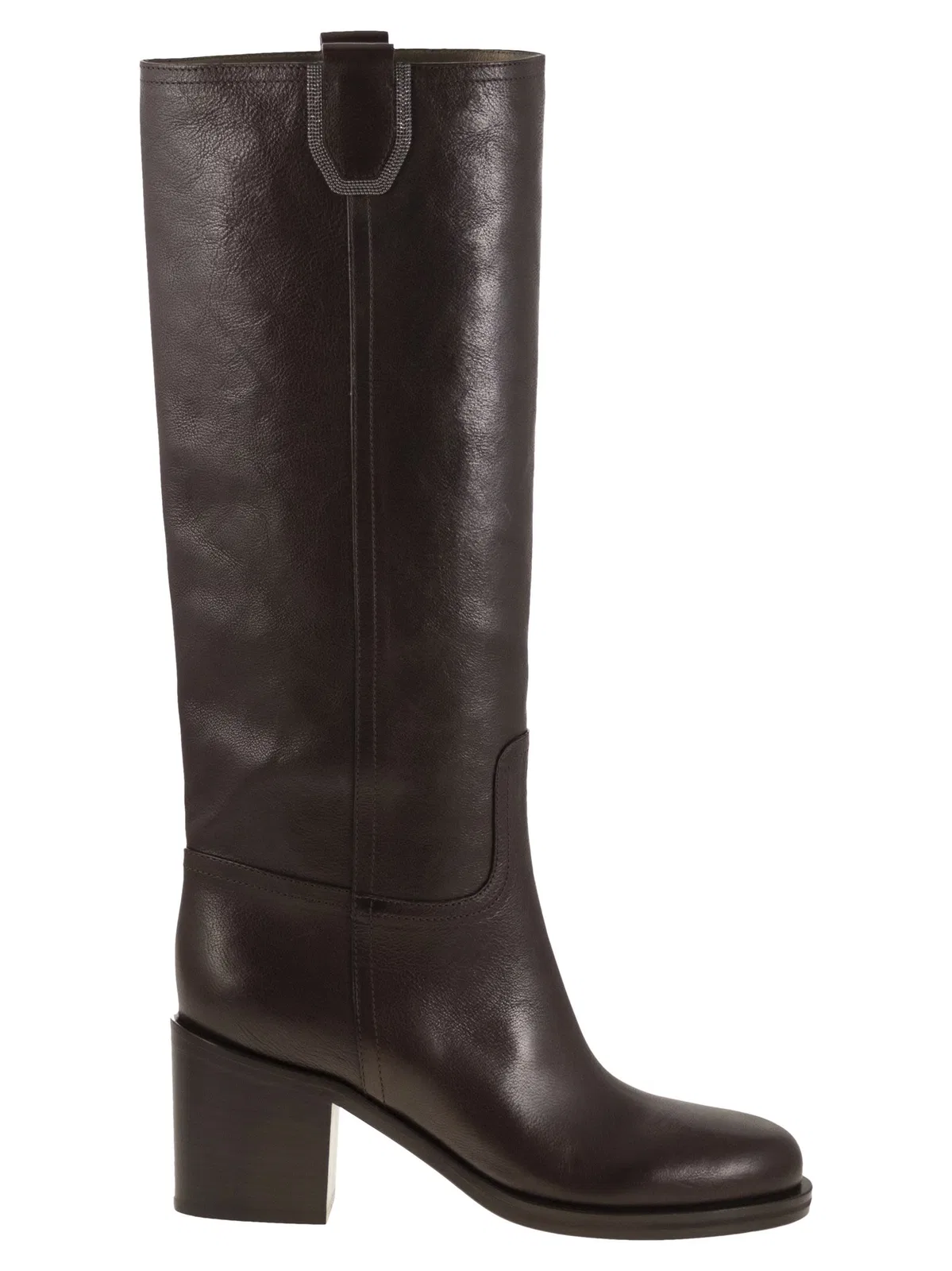 Brunello Cucinelli Classic Leather Boot With Precious