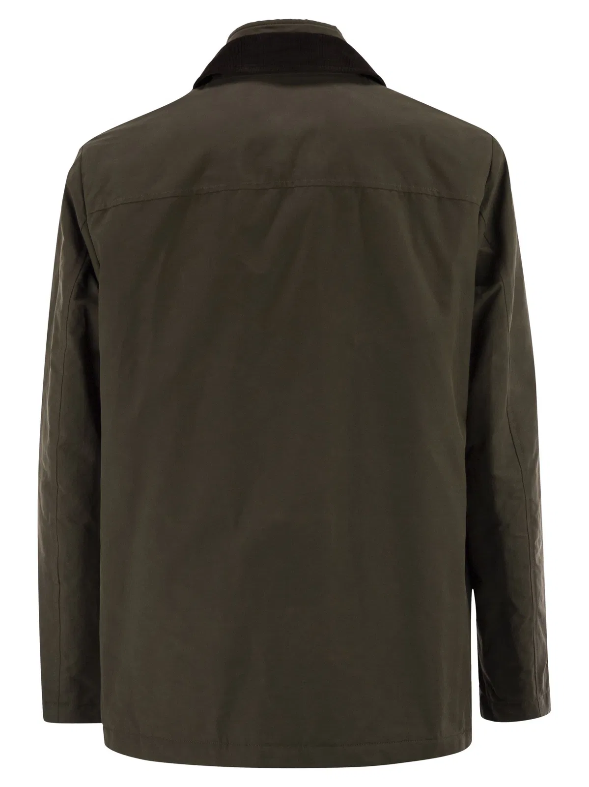Fay Short Morning Raincoat In Cotton And Nyl
