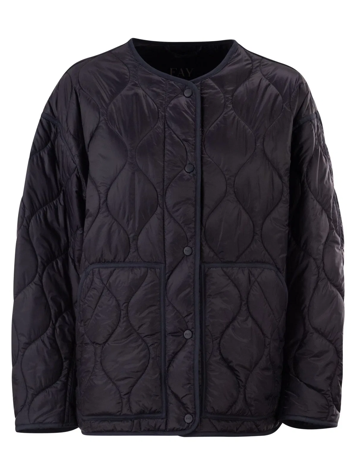 Fay Technical Fabric Jacket With Onion Quilt