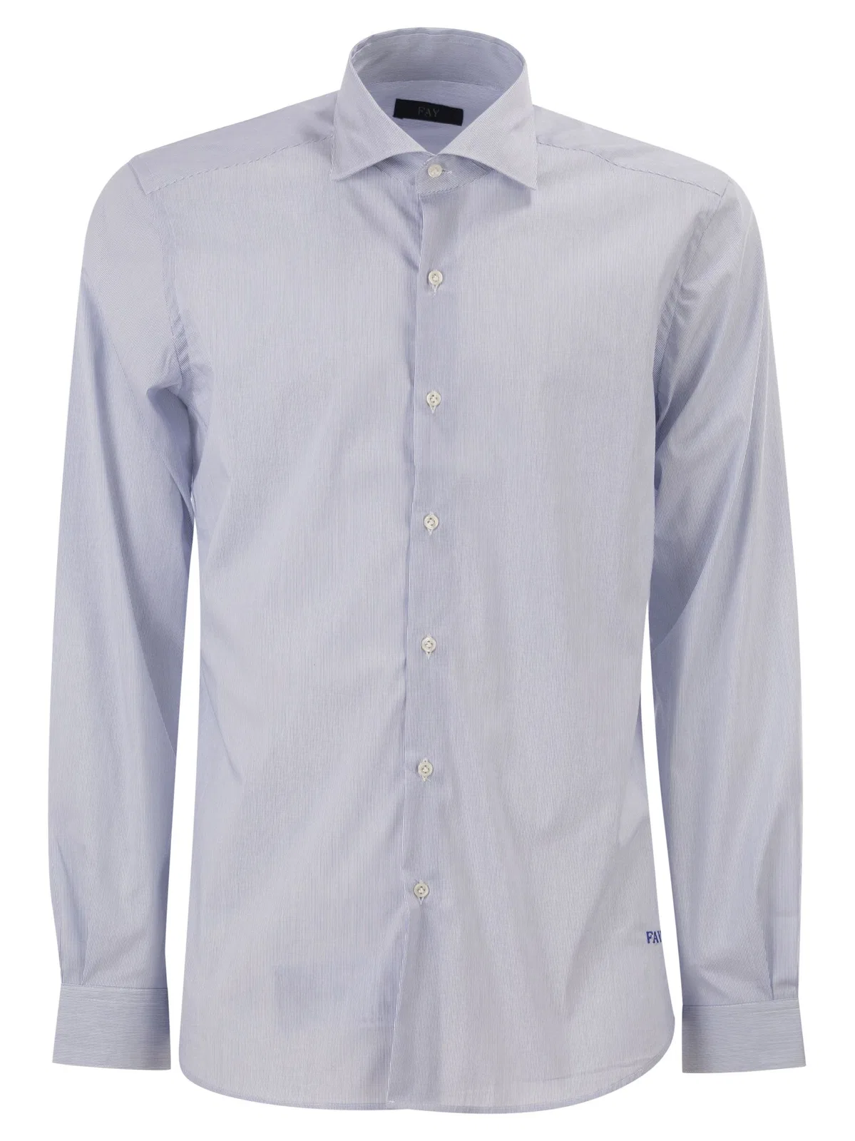 Fay Regular Fit Shirt In Striped Stretch Jer