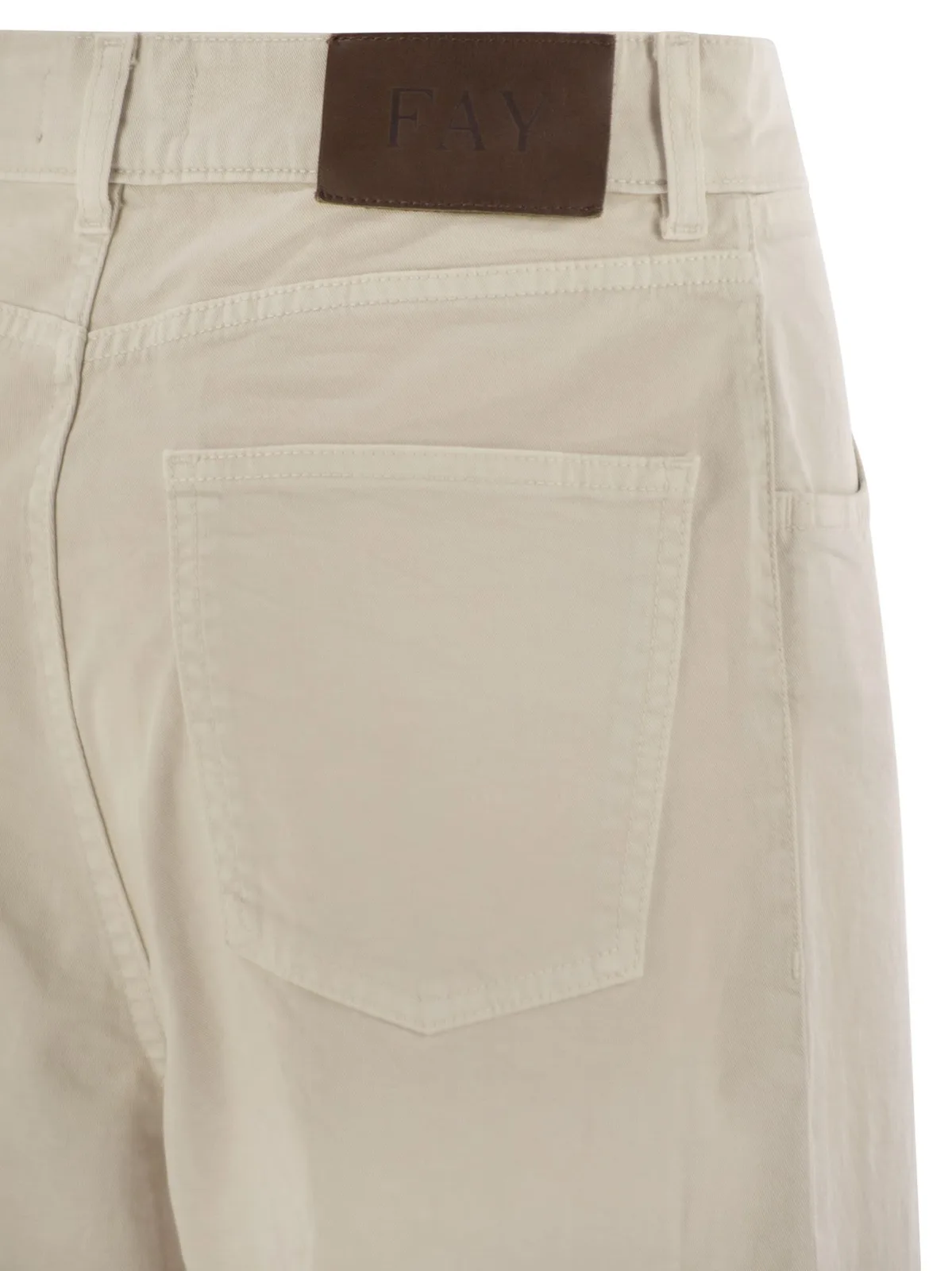 Fay 5-Pocket Trousers In Stretch Cotton Dril