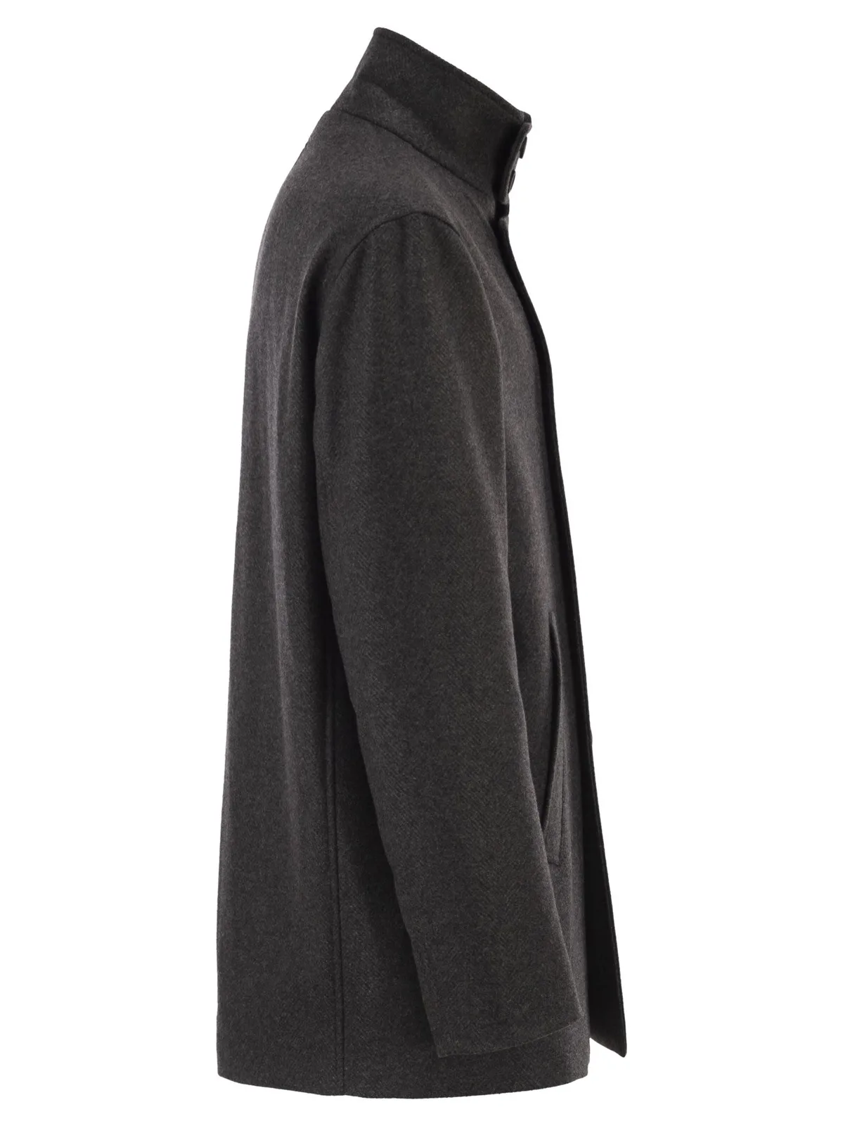 Herno Double-Breasted Coat In Wool Blend