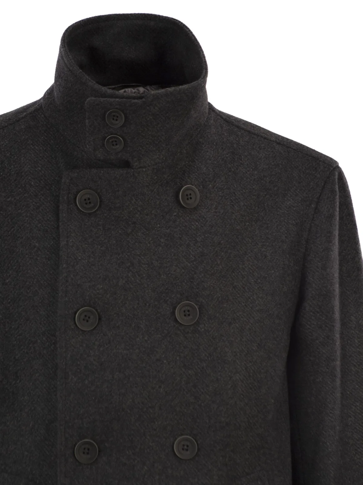 Herno Double-Breasted Coat In Wool Blend
