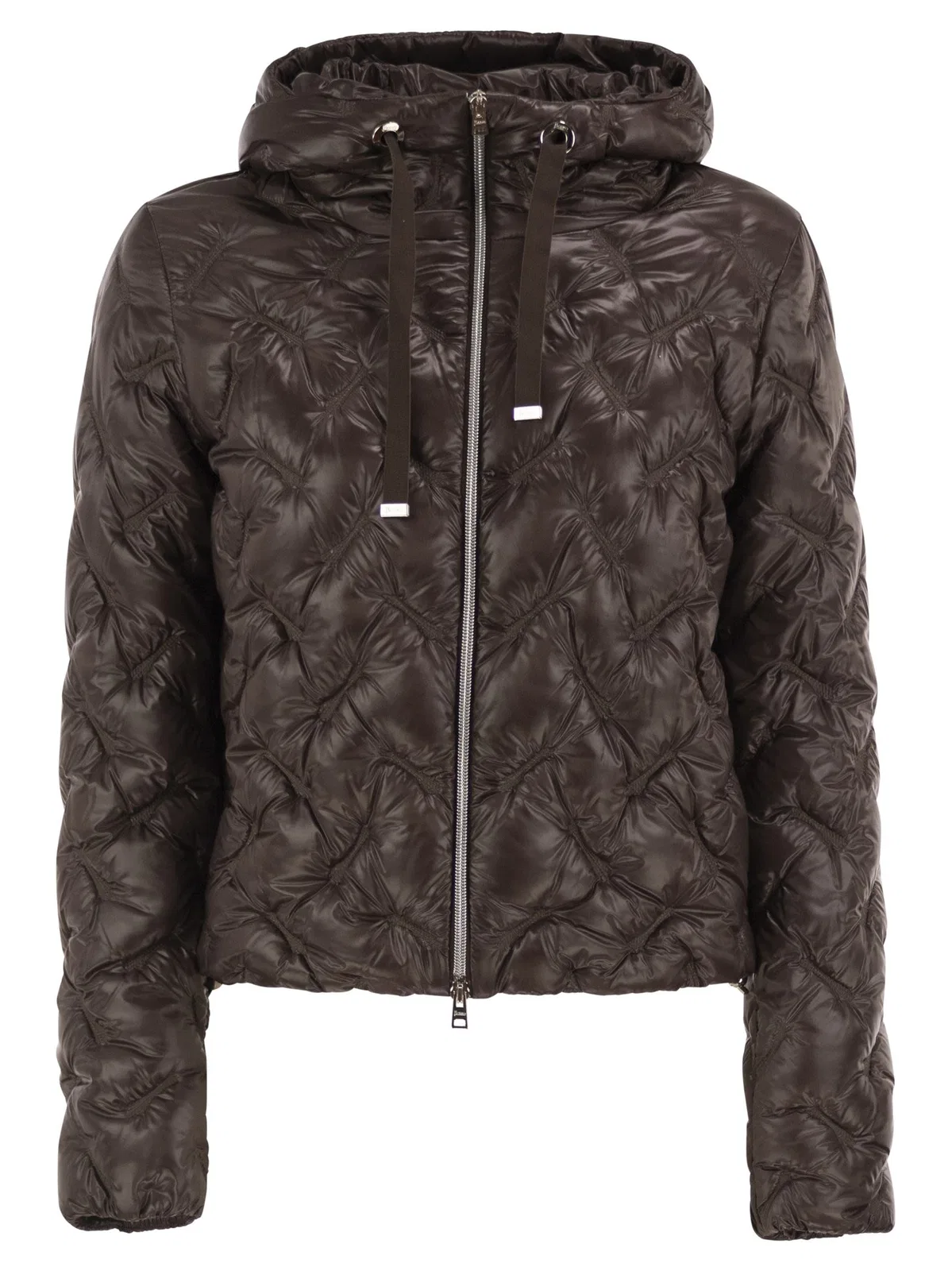 Herno Diamond-Quilted Hooded Down Jacket