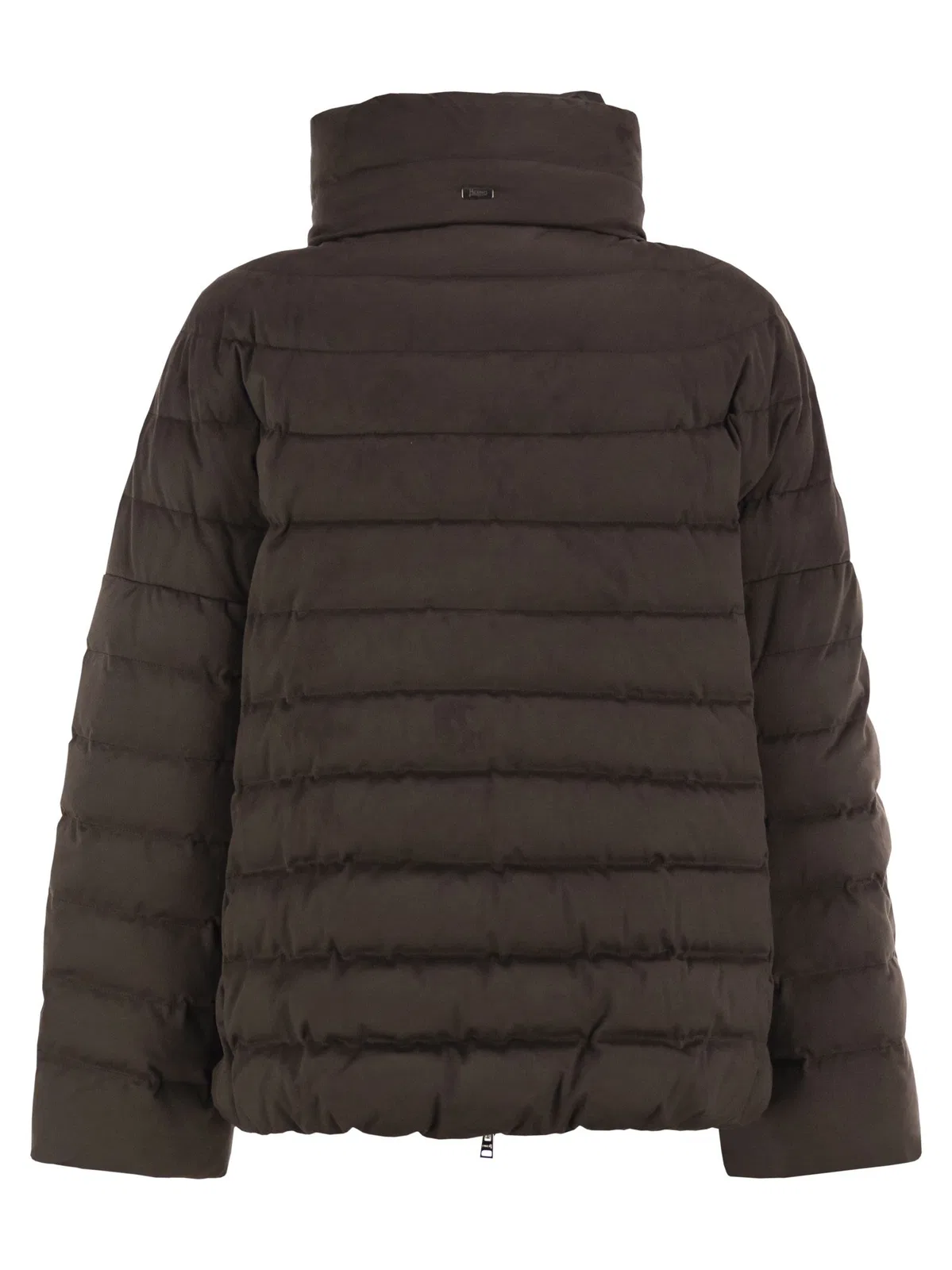 Herno Technical Suede-Effect Down Jacket With 