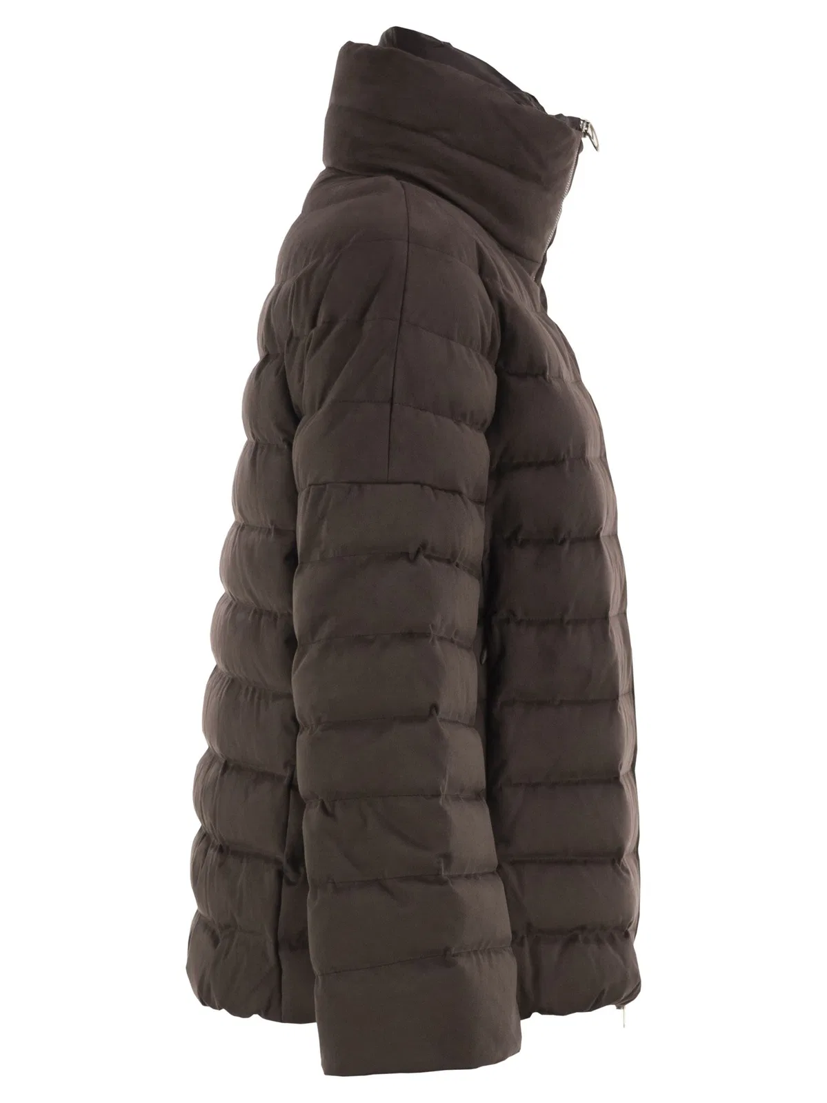 Herno Technical Suede-Effect Down Jacket With 