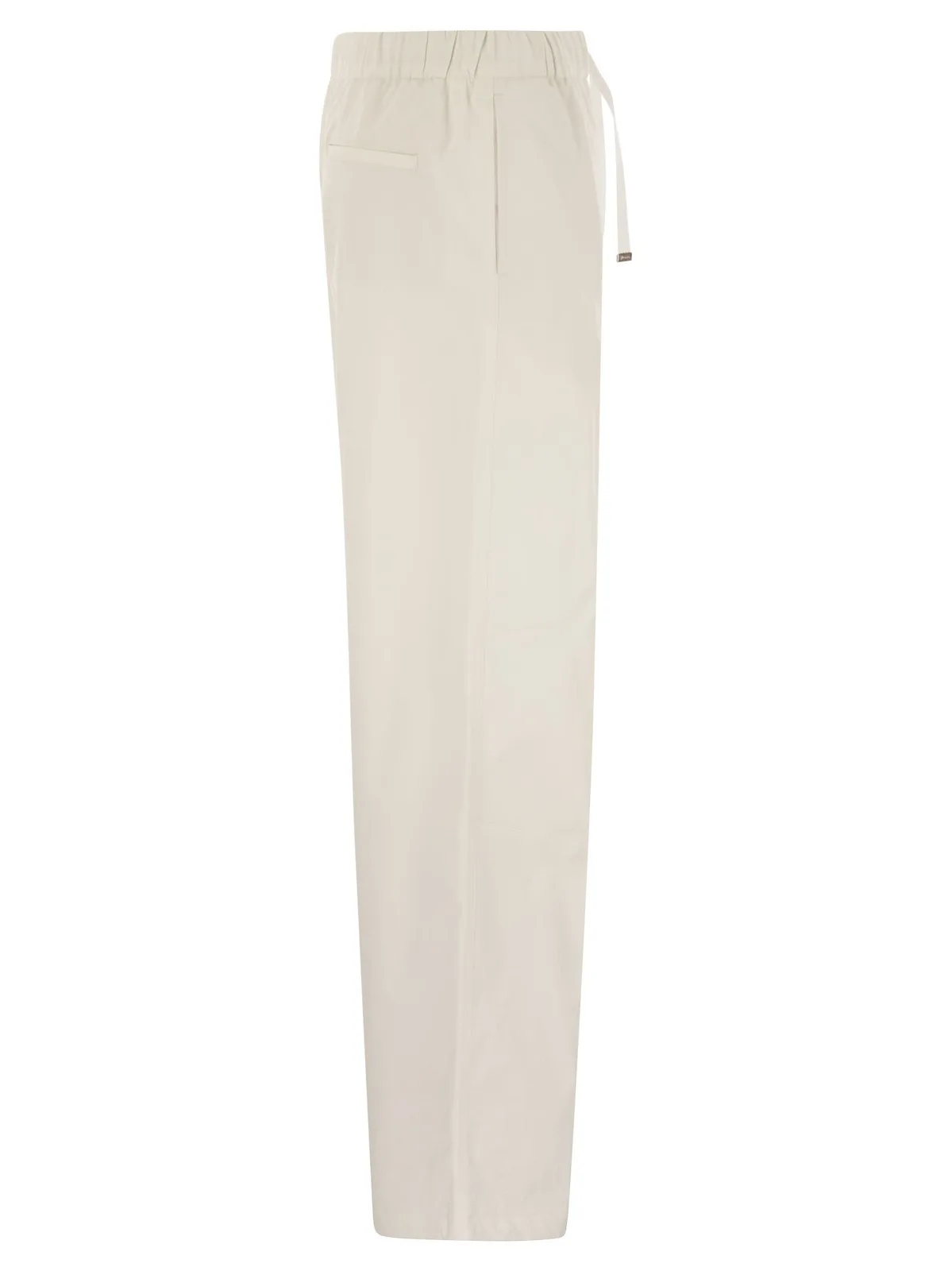 Herno Resort Cotton Trousers With Drawstring