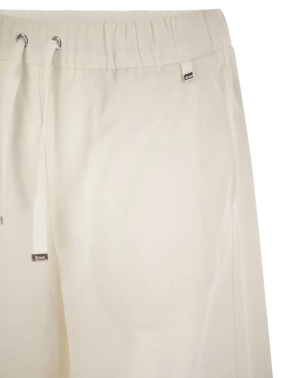 Herno Resort Cotton Trousers With Drawstring