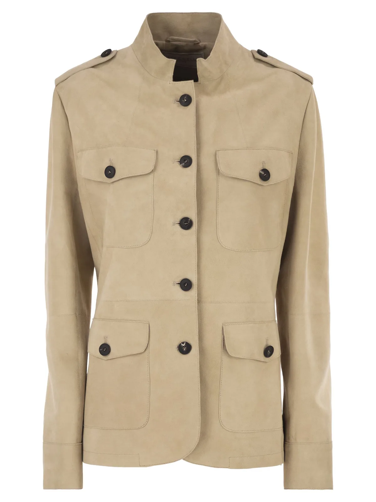 Antonelli Firenze Suede Safari Jacket With Patch Pockets