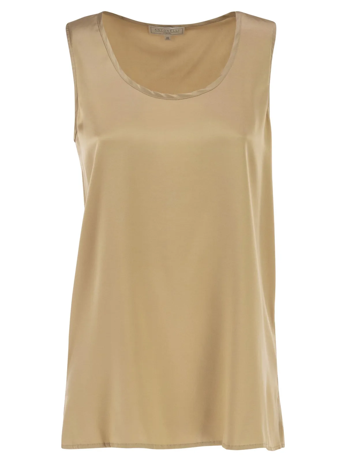 Antonelli Firenze Sleeveless Silk Stretch Top