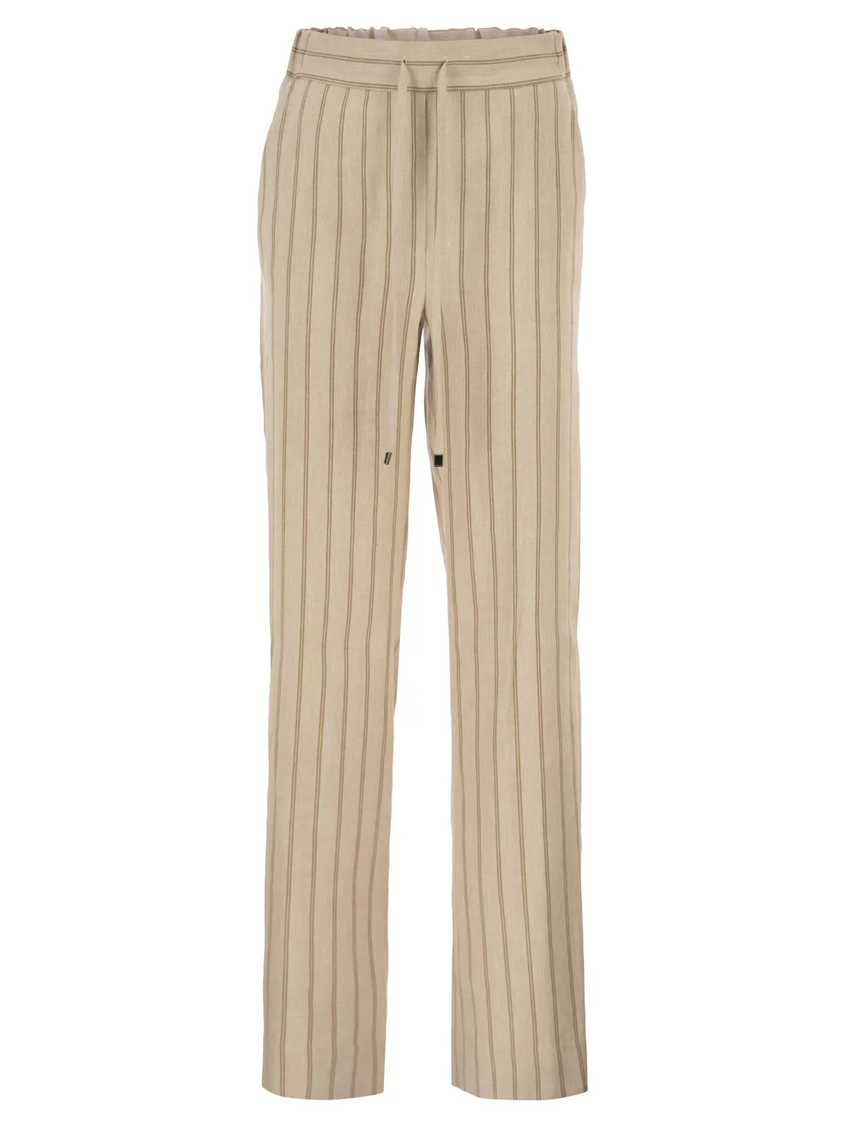 Antonelli Firenze Pinstriped Slim-Fit Trousers In Mélange 