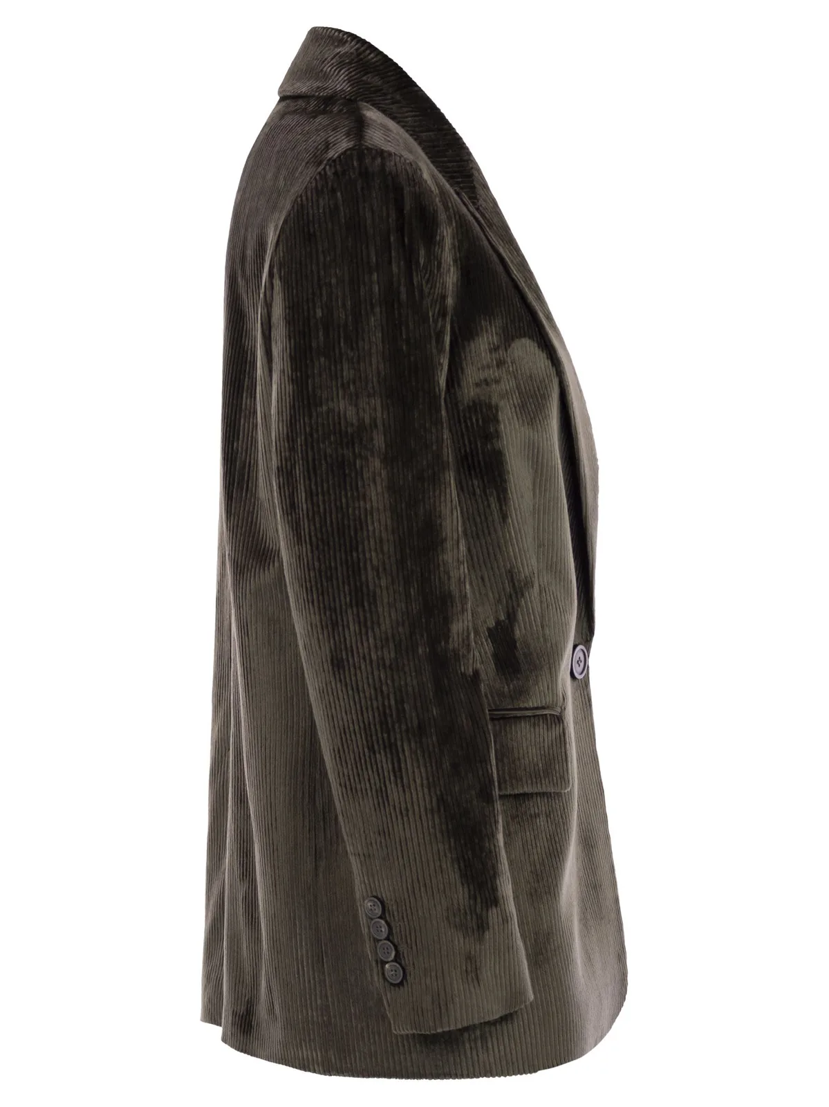 Peserico Velvet Blazer With Thousand Stripes