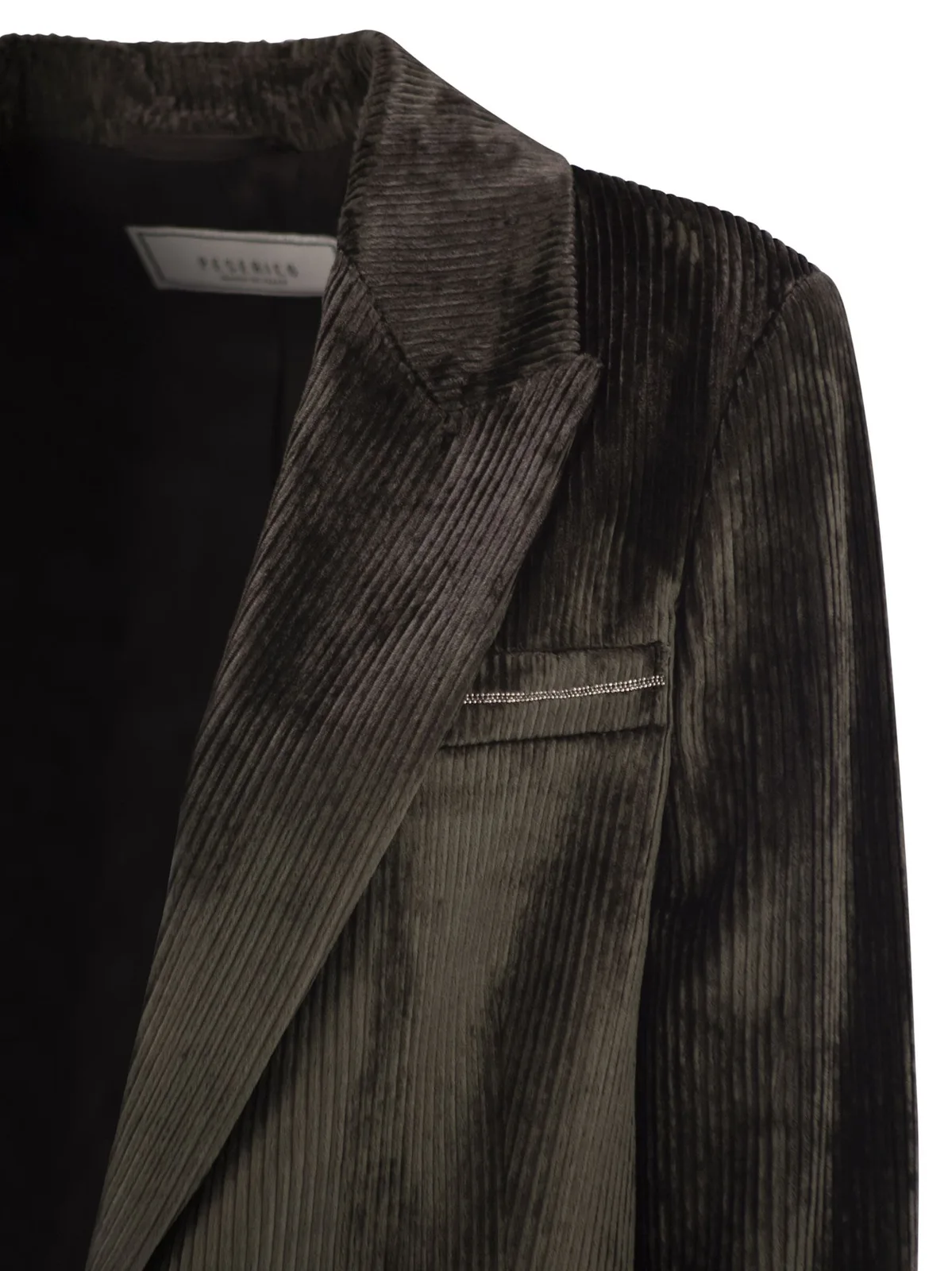 Peserico Velvet Blazer With Thousand Stripes