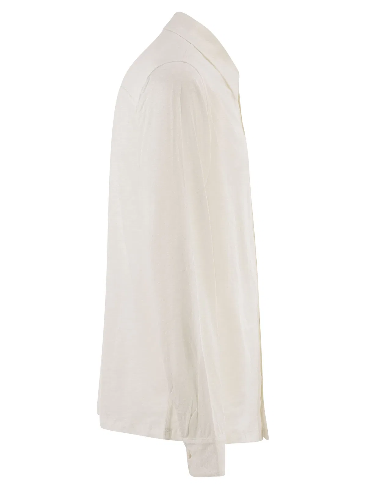 Majestic Stretch Linen Shirt With Front Button Fa