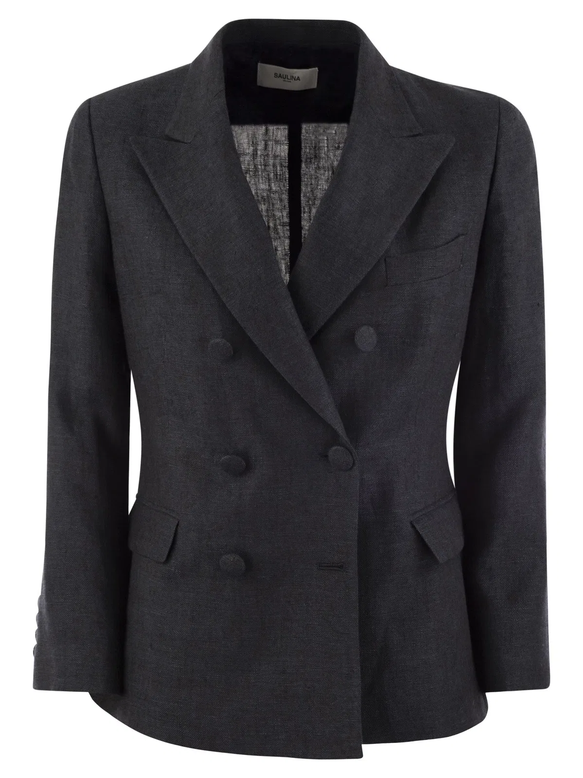 Saulina Anna - Double-Breasted Linen Jacket