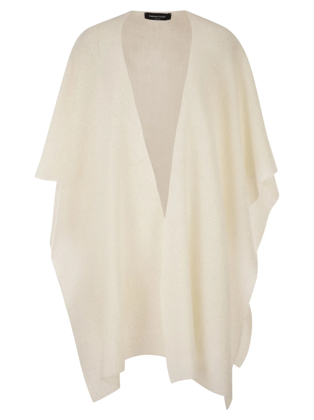 Fabiana Filippi Open Cape In Mohair And Alpaca With Micr