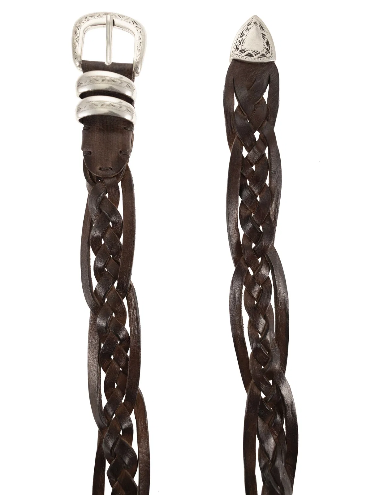 Alberto Luti Braided Leather Belt
