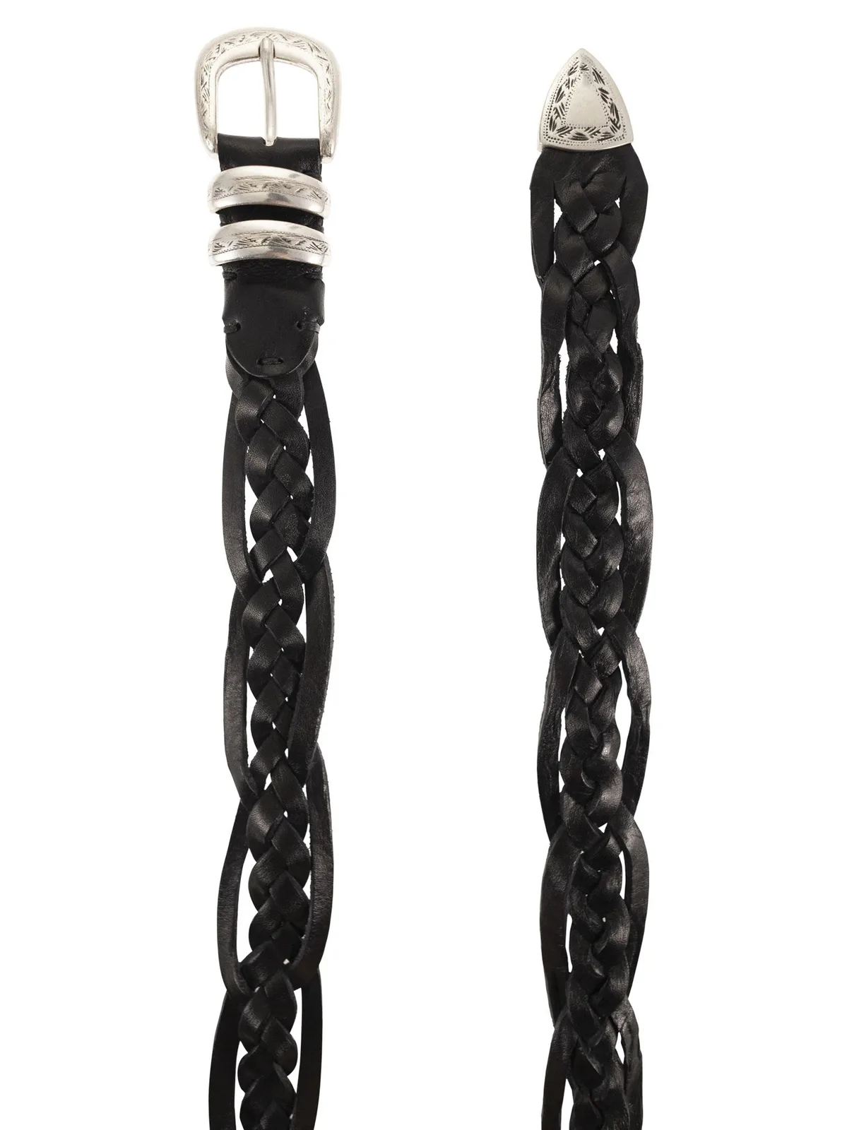 Alberto Luti Braided Leather Belt