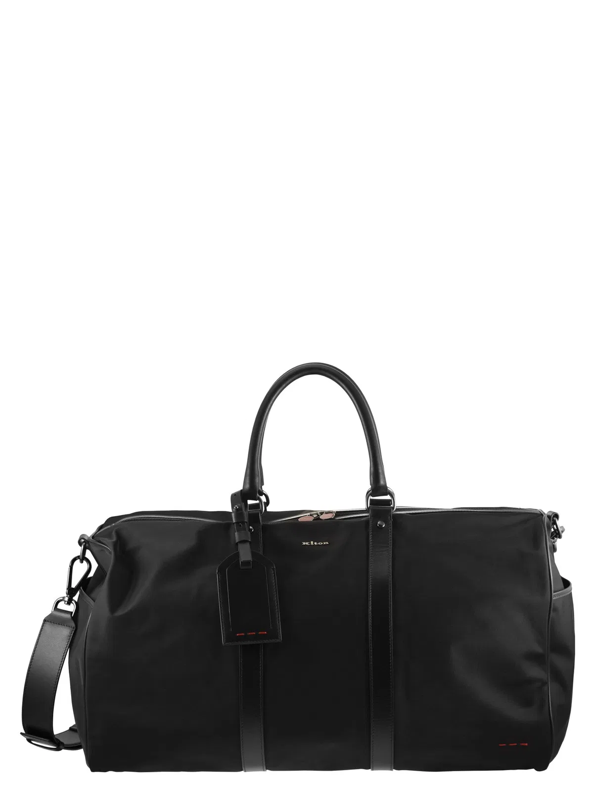 Kiton Nylon Travel Holdall With Leather Detail