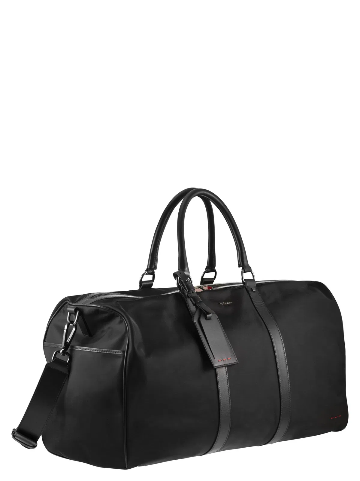 Kiton Nylon Travel Holdall With Leather Detail