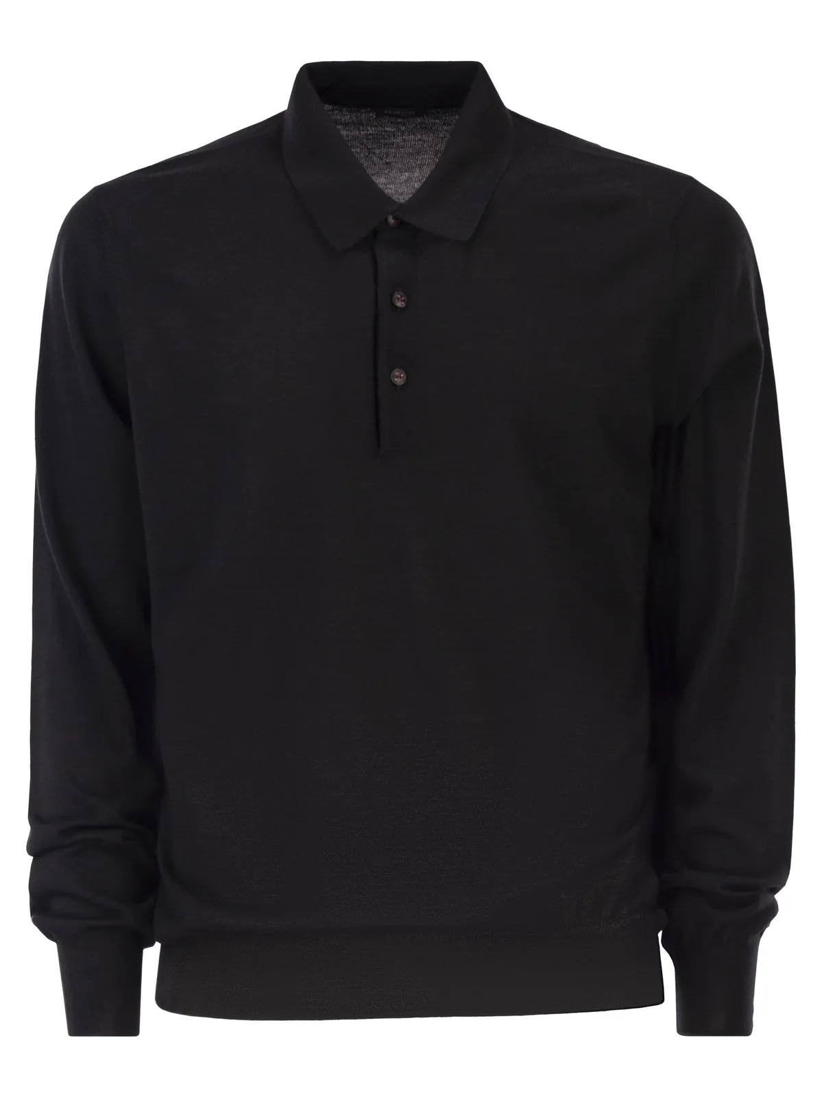 Kiton Long-Sleeved Wool Polo Shirt