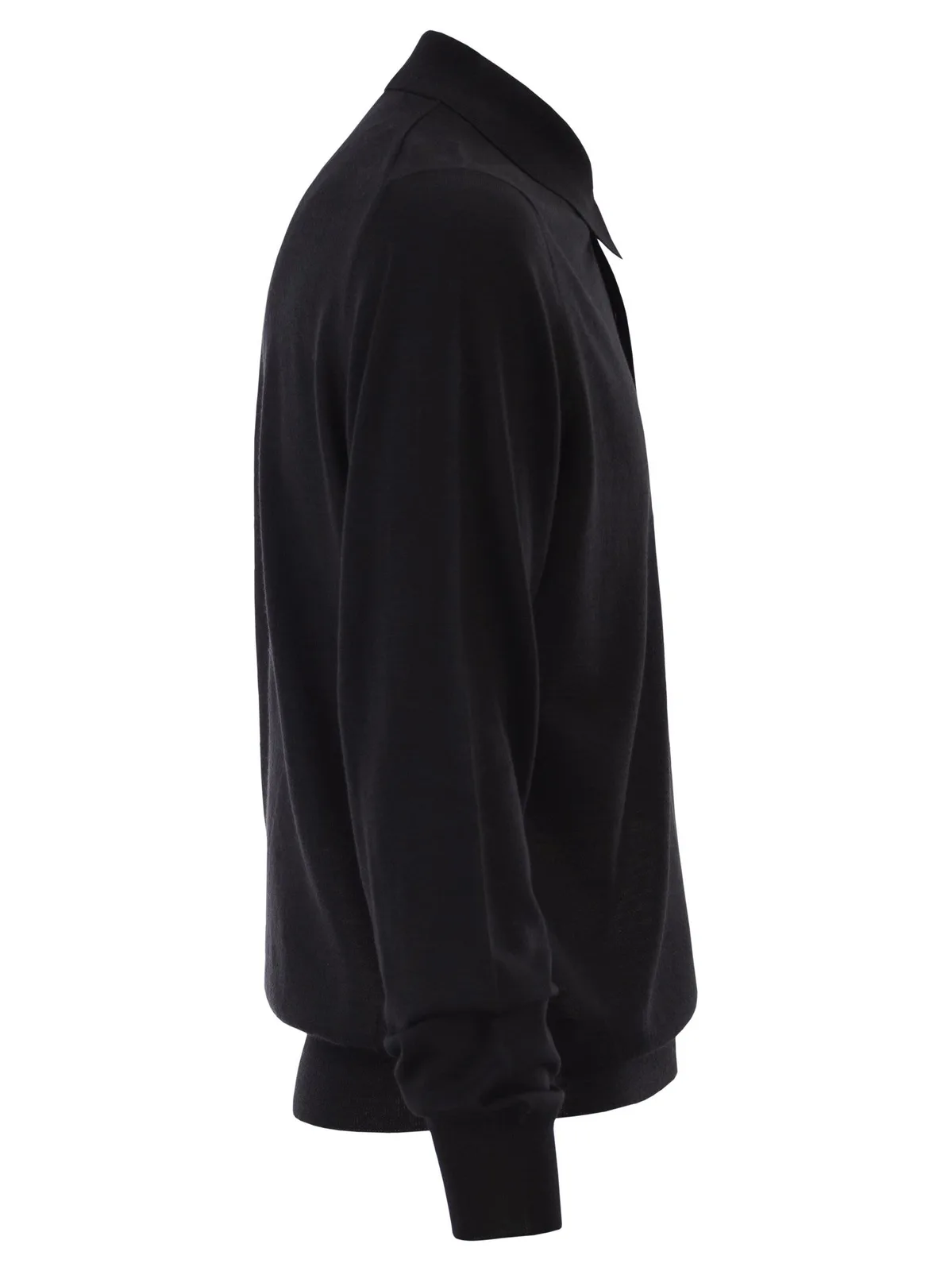 Kiton Long-Sleeved Wool Polo Shirt