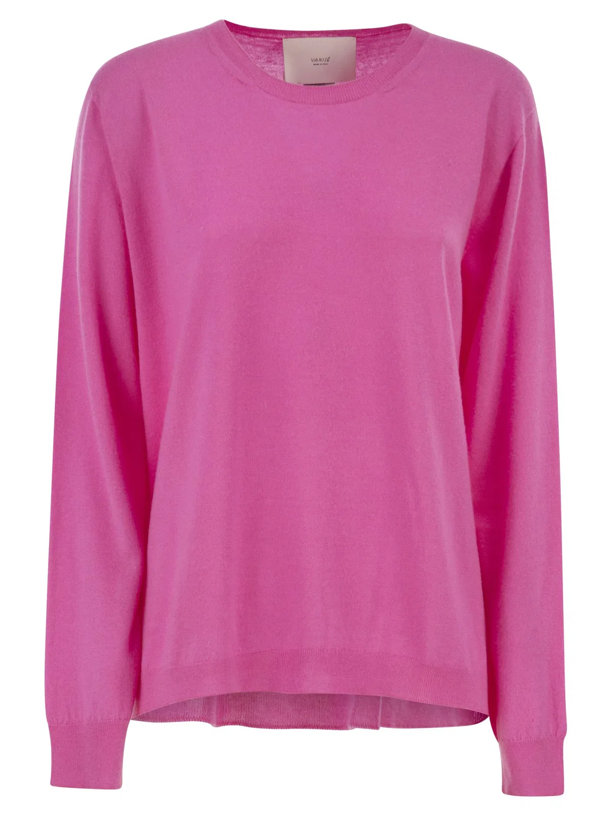 Vanisé Cashmere Crew-Neck Jumper With Fluid Sil