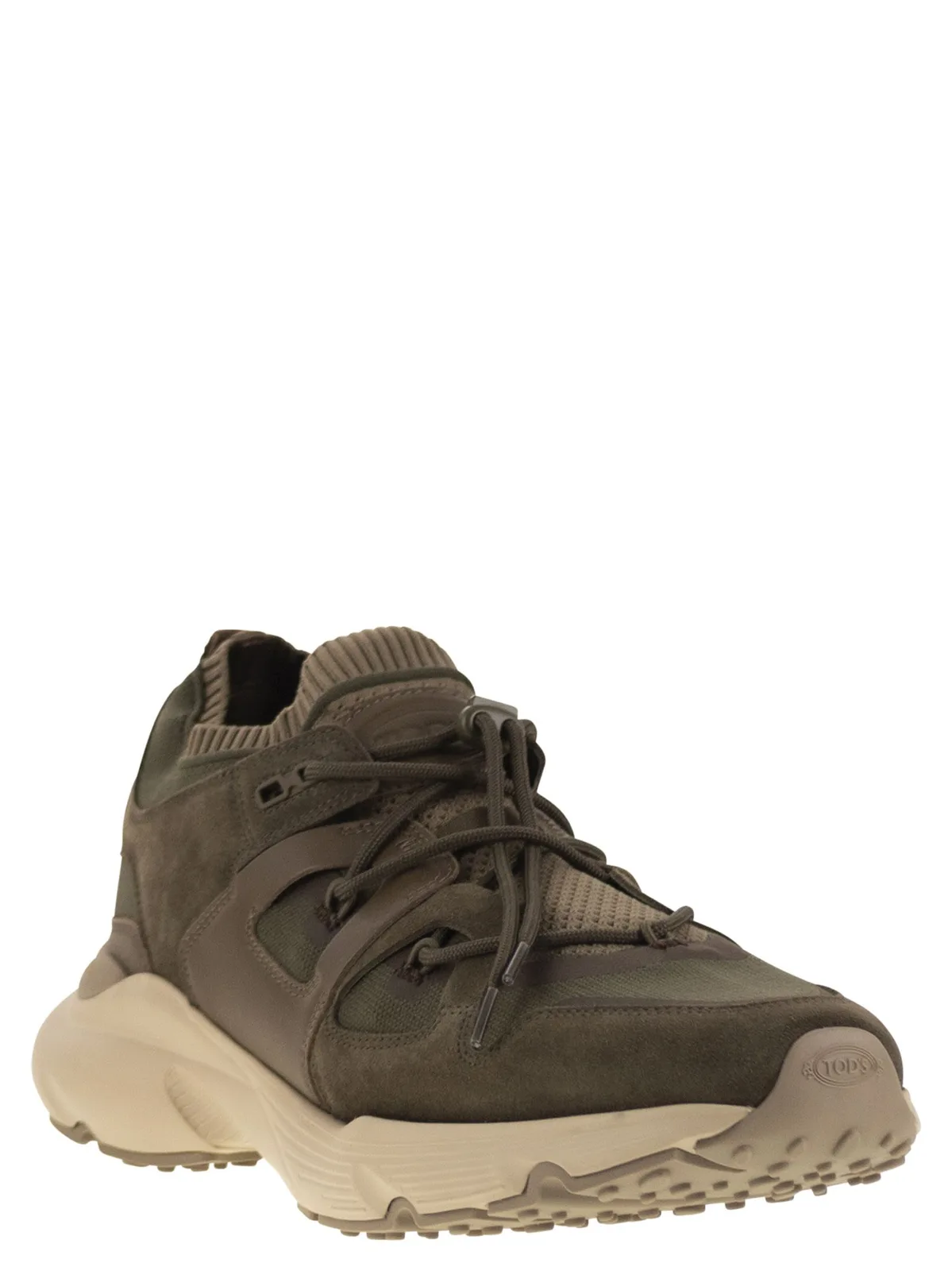 Tod's Leather And Technical Fabric Sneakers
