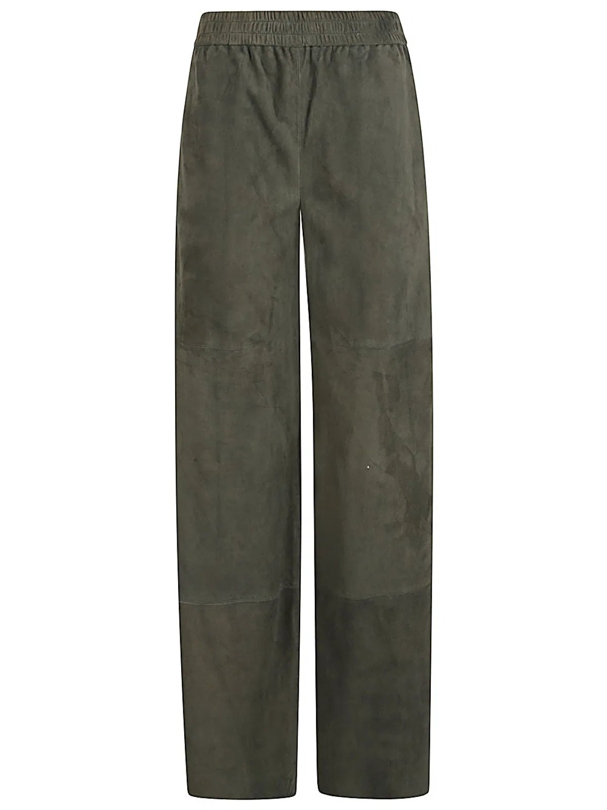 Via Masini 80 Suede Leather Trousers