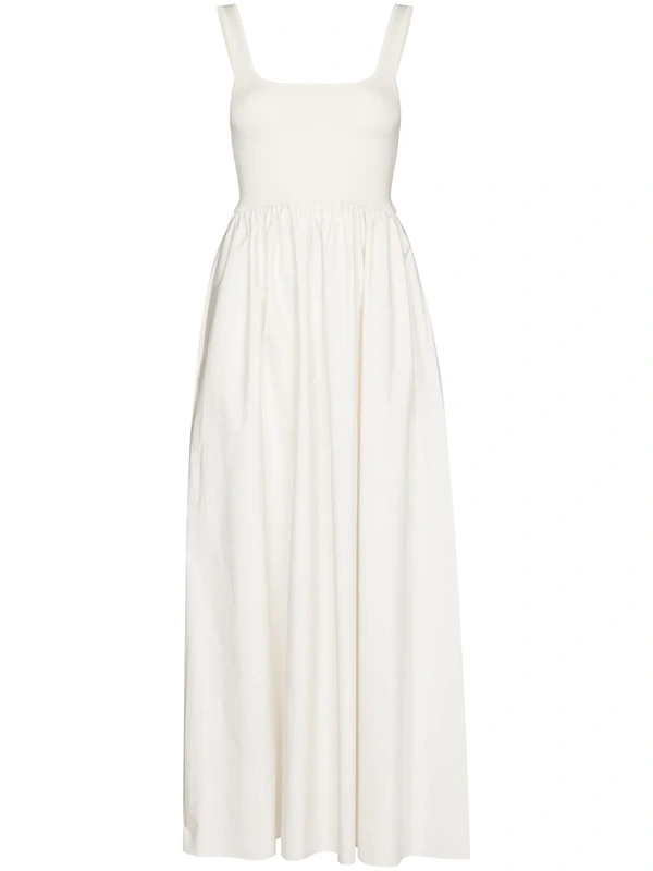 Matteau Knitted & Cotton-Poplin Maxi Dress