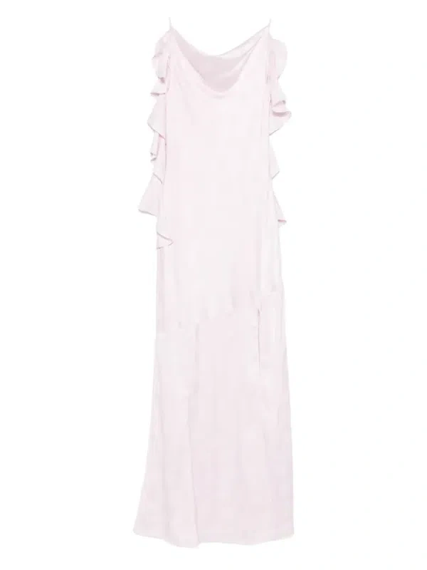 Rotate Birger Christensen Floral Jacquard Waterfall Maxi Dress